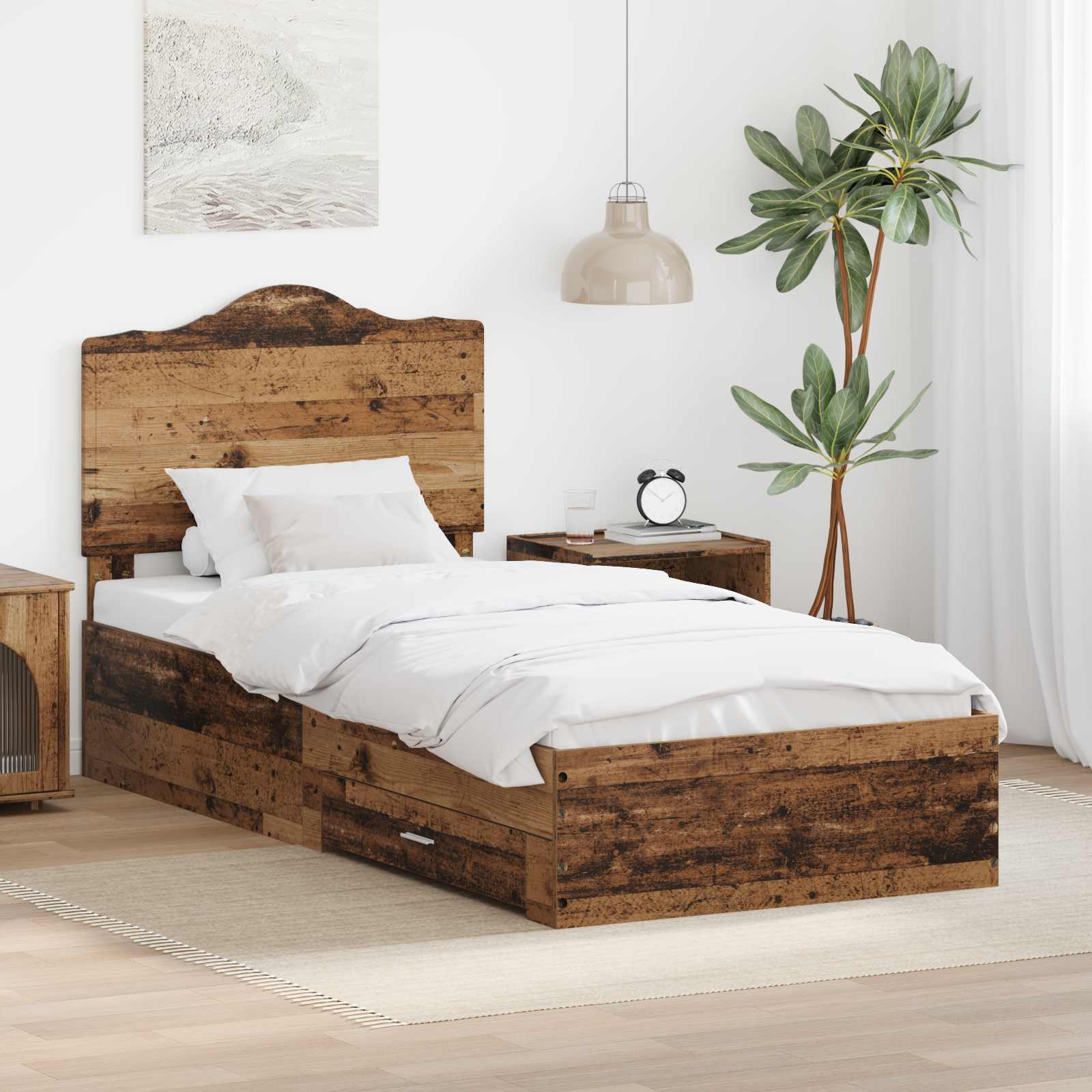 Cadre de lit Bois ancien 100 x 200 cm Bois d'ingénierie - XIOS