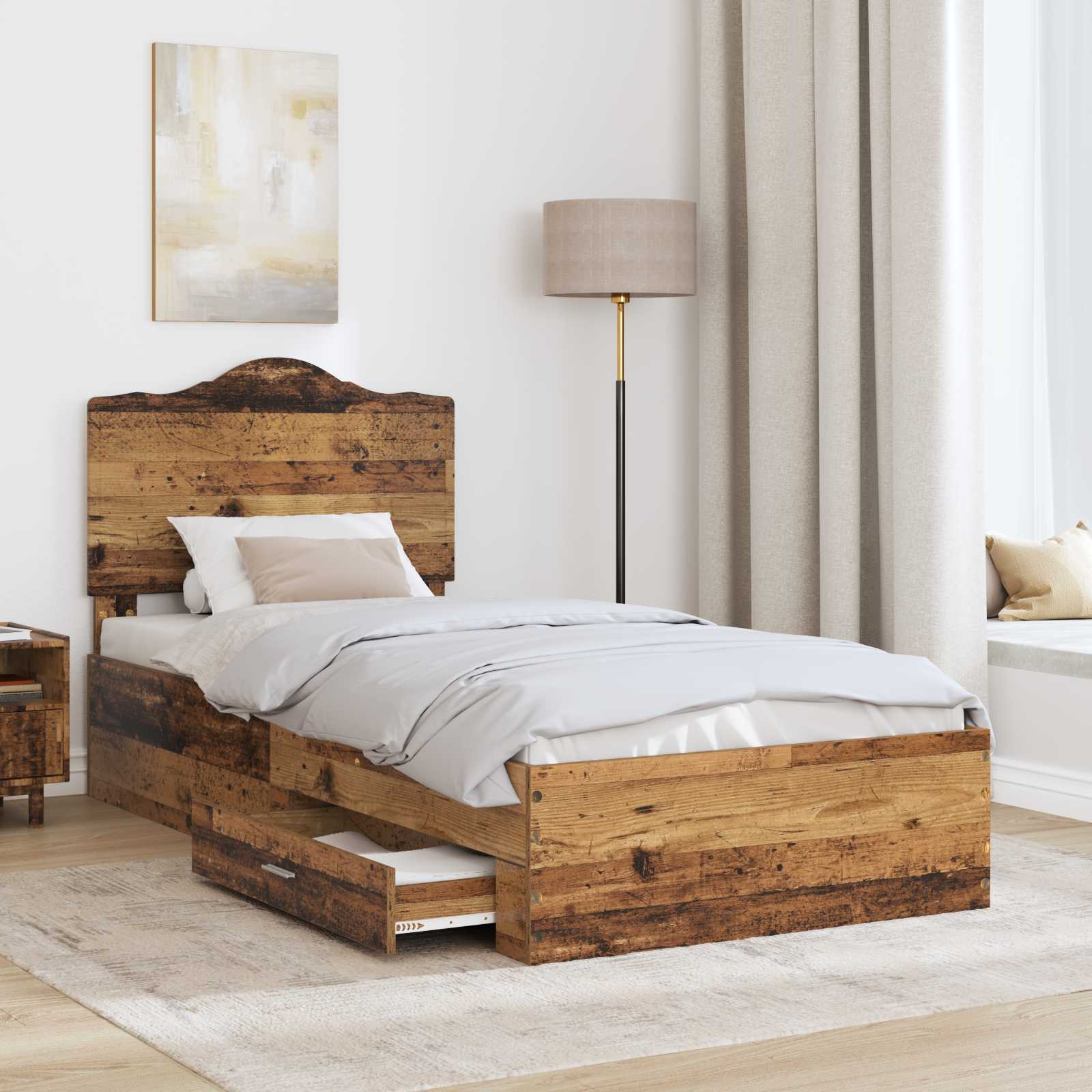 Cadre de lit Bois ancien 90 x 200 cm Bois d'ingénierie - XIOS