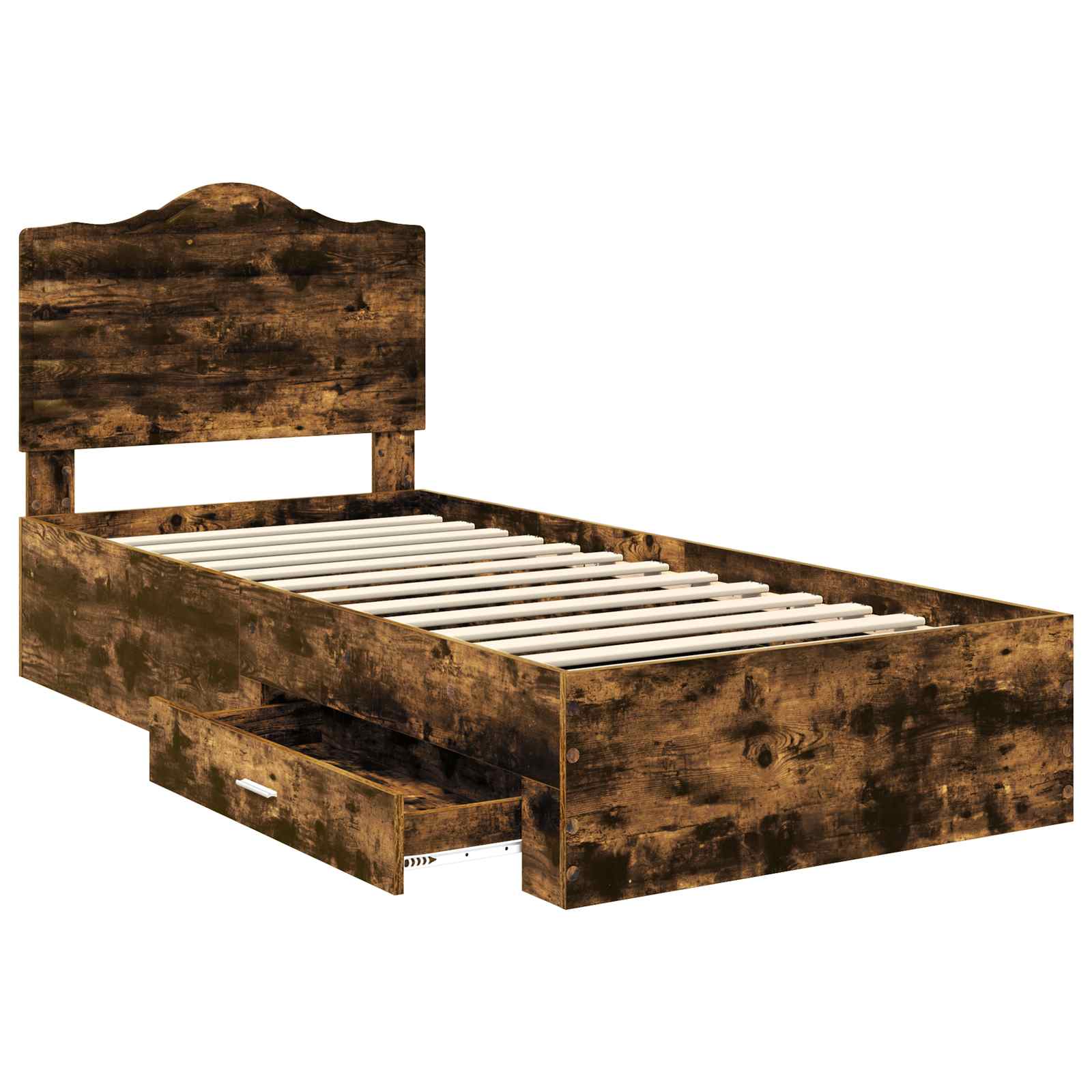 Cadre de lit Chêne fumé 90 x 190 cm Bois d'ingénierie - XIOS