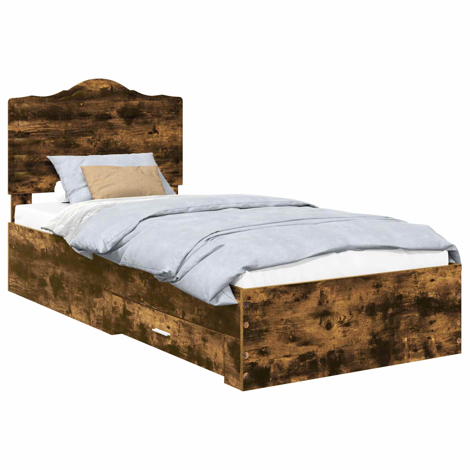 Cadre de lit Chêne fumé 75 x 190 cm Bois d'ingénierie - XIOS