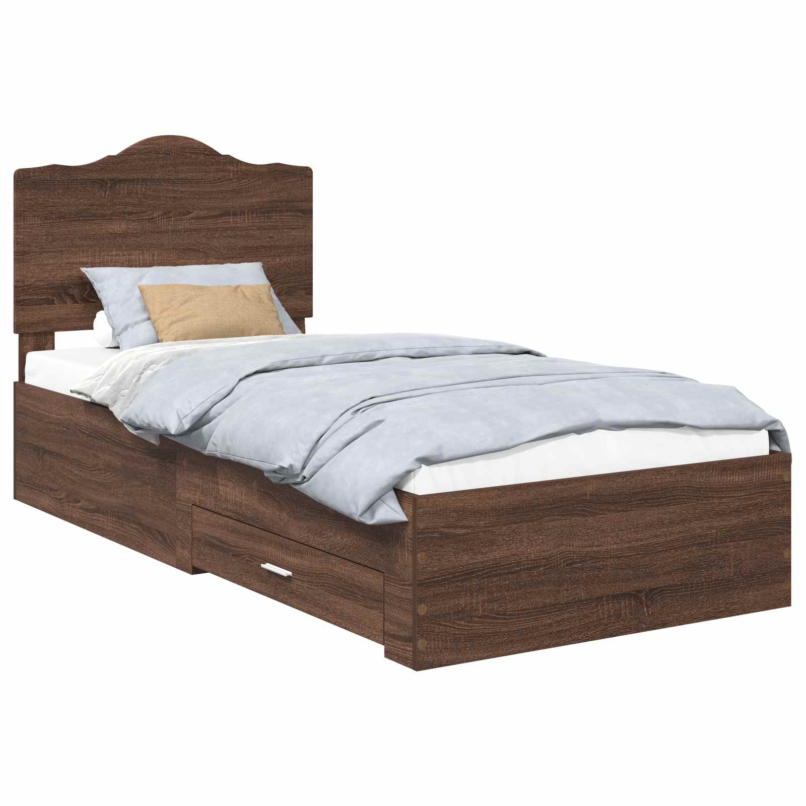 Cadre de lit Chêne brun 75 x 190 cm Bois d'ingénierie - XIOS