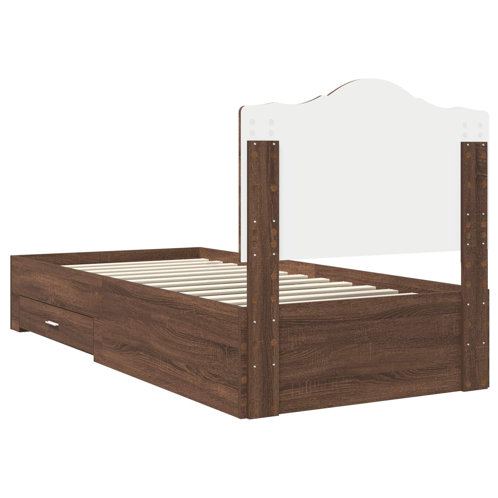Cadre de lit Chêne brun 75 x 190 cm Bois d'ingénierie - XIOS