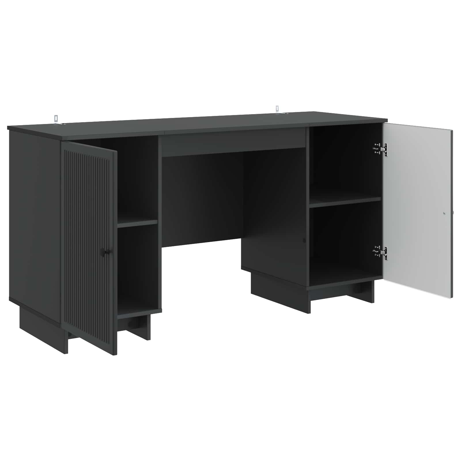 Bureau Noir Bois d'ingénierie 142,5 x 50 x 75 cm - XIOS