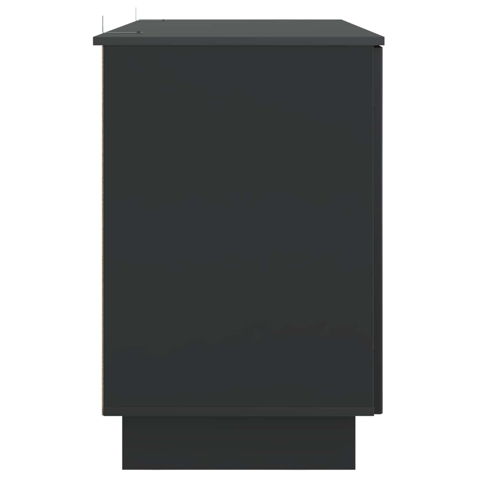 Bureau Noir Bois d'ingénierie 142,5 x 50 x 75 cm - XIOS