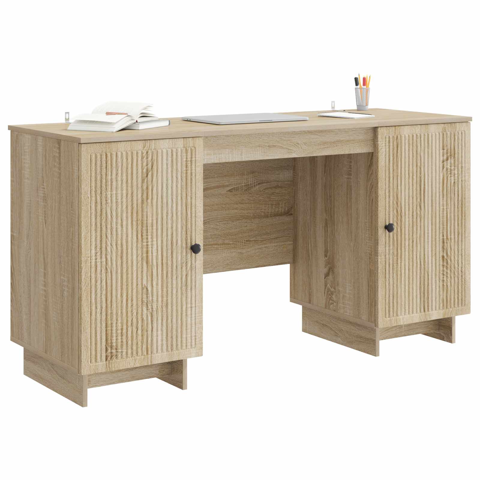 Bureau Chêne Sonoma Bois d'ingénierie 142,5 x 50 x 75 cm - XIOS