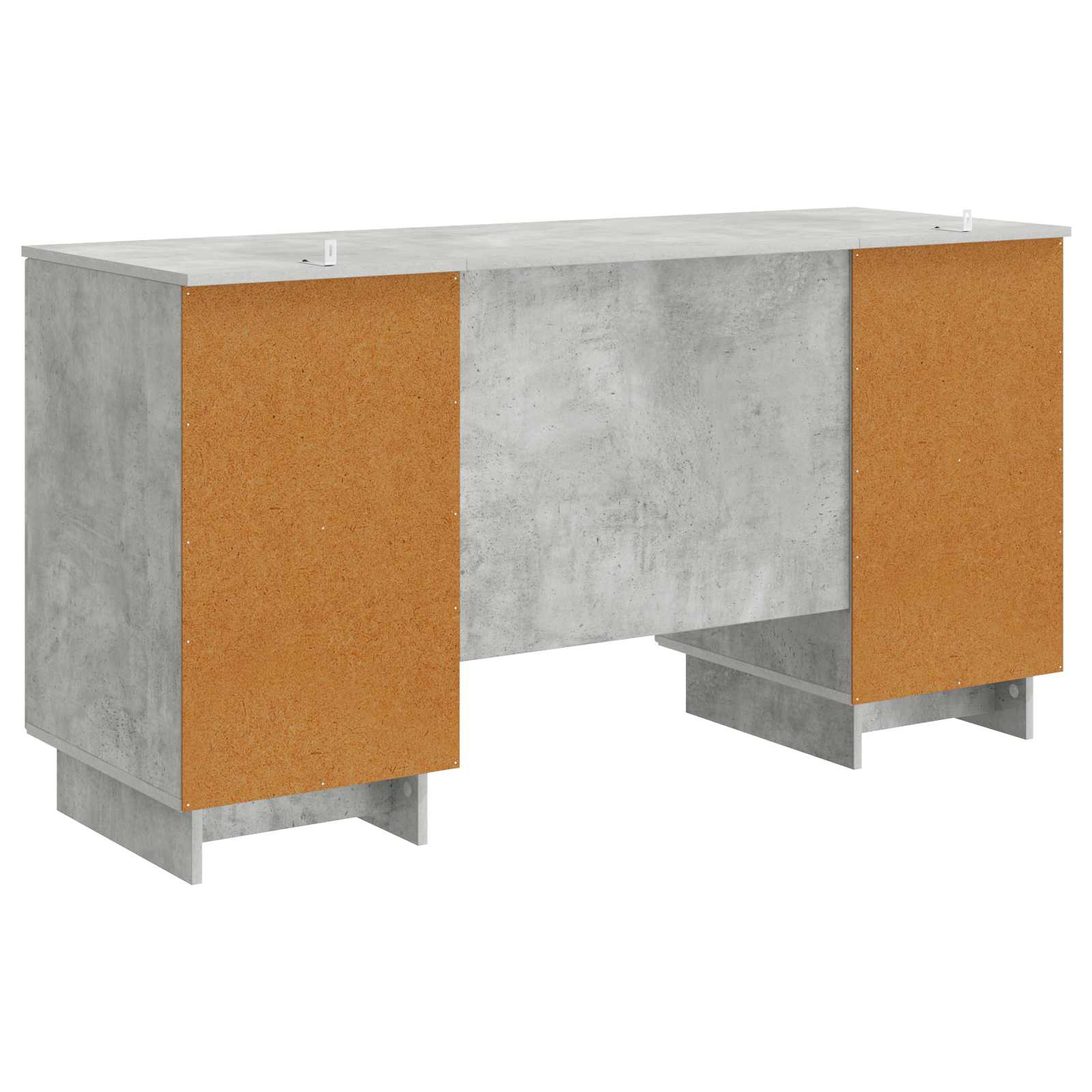 Bureau Gris béton Bois d'ingénierie 142,5 x 50 x 75 cm - XIOS