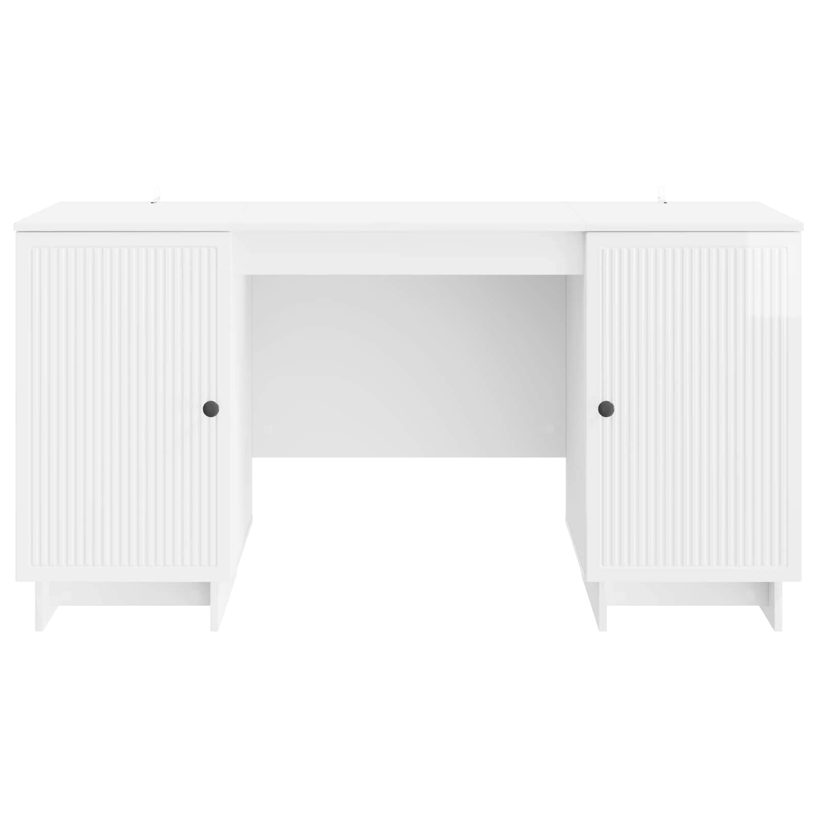 Bureau Blanc brillant Bois d'ingénierie 142,5 x 50 x 75 cm - XIOS