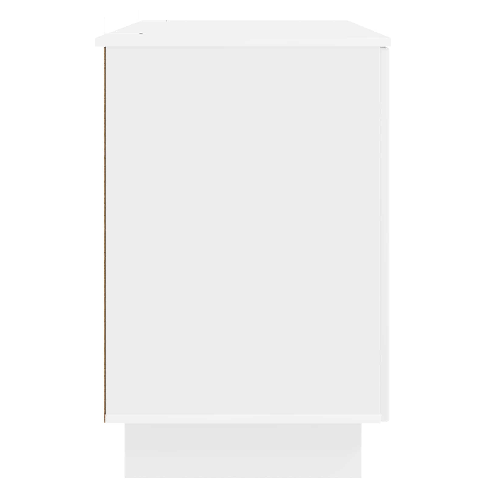 Bureau Blanc brillant Bois d'ingénierie 142,5 x 50 x 75 cm - XIOS
