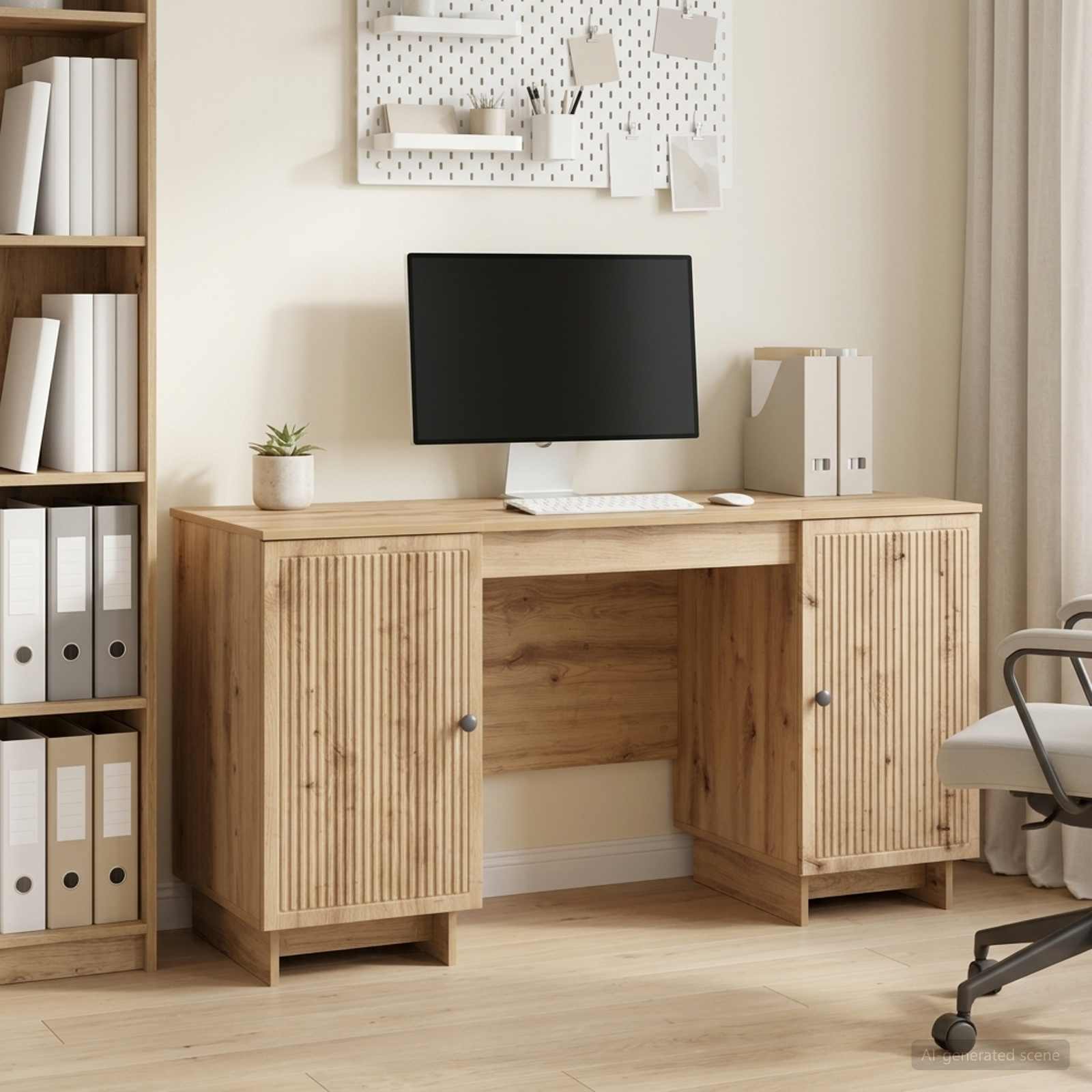 Bureau Chêne artisanal Bois d'ingénierie 142,5 x 50 x 75 cm