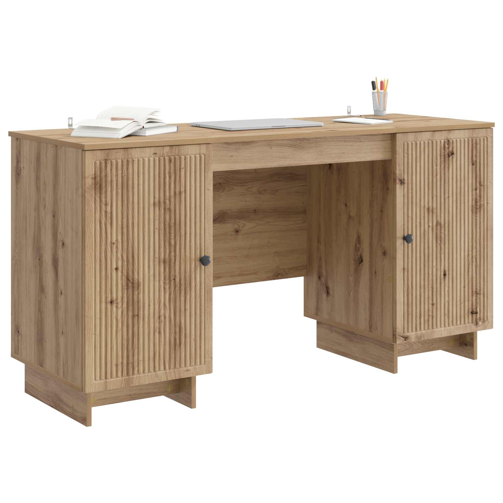 Bureau Chêne artisanal Bois d'ingénierie 142,5 x 50 x 75 cm - XIOS