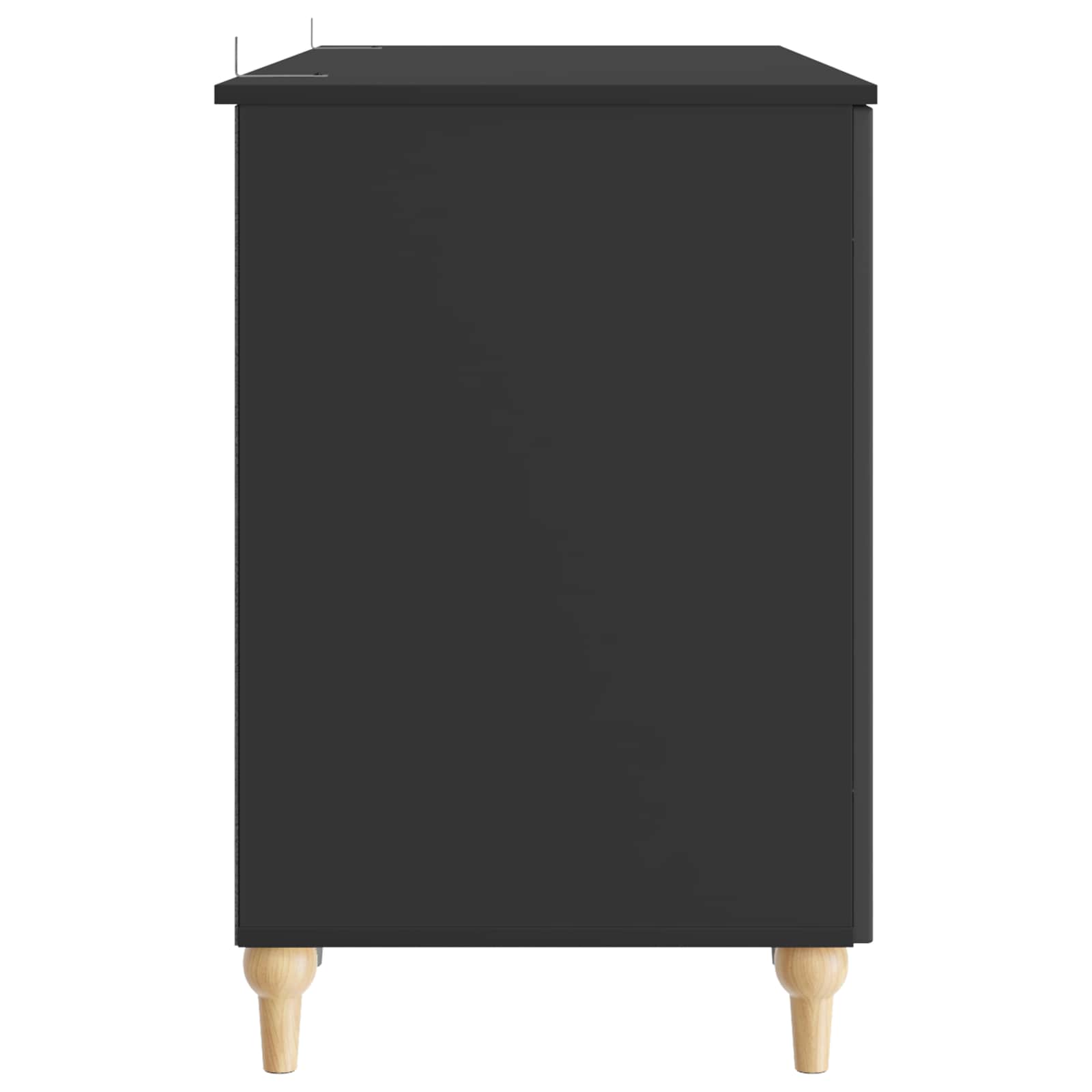 Bureau avec étagère Noir 142,5 x 50 x 75 cm Bois d'ingénierie - XIOS