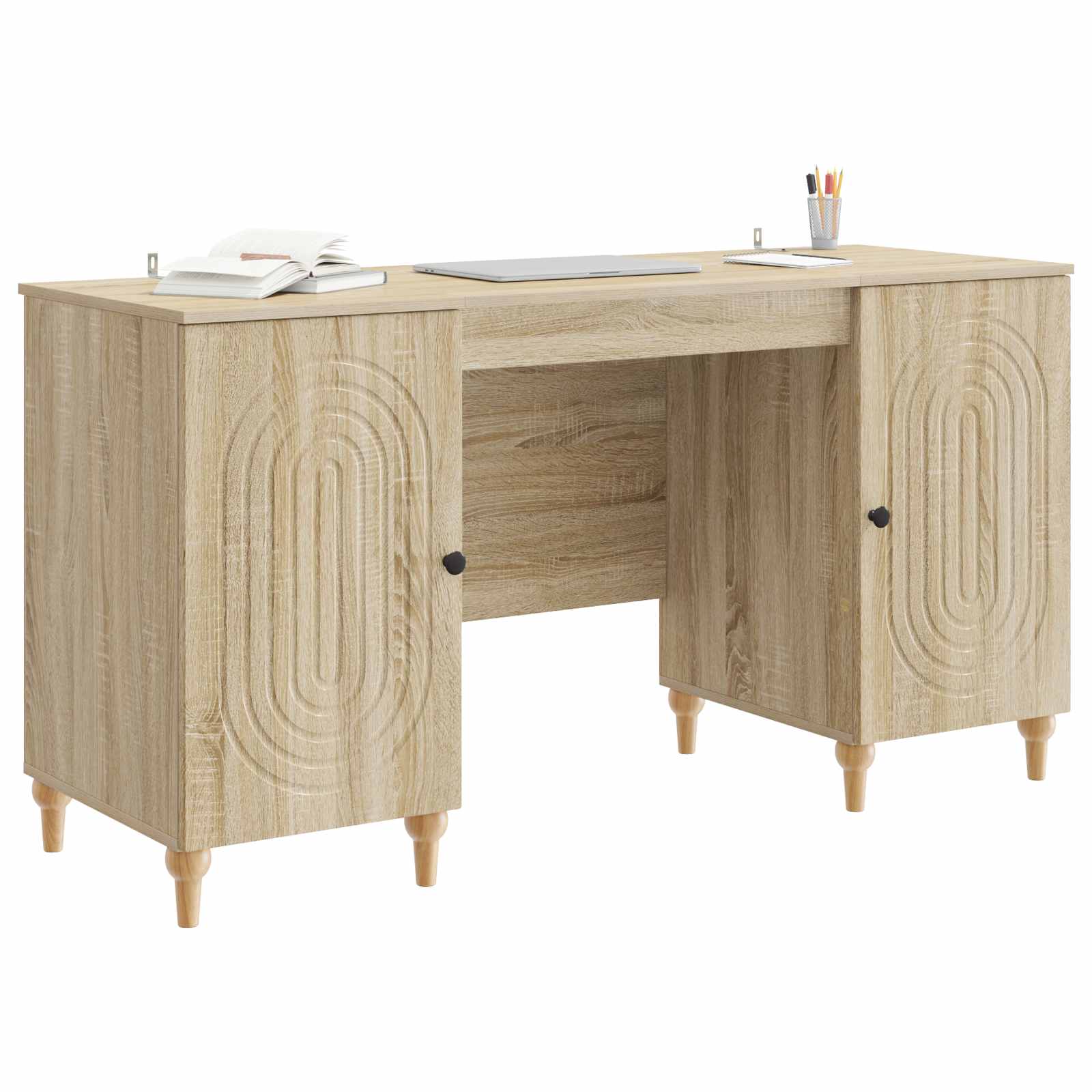 Bureau avec étagère Sonoma 142,5 x 50 x 75 cm Bois d'ingénierie - XIOS