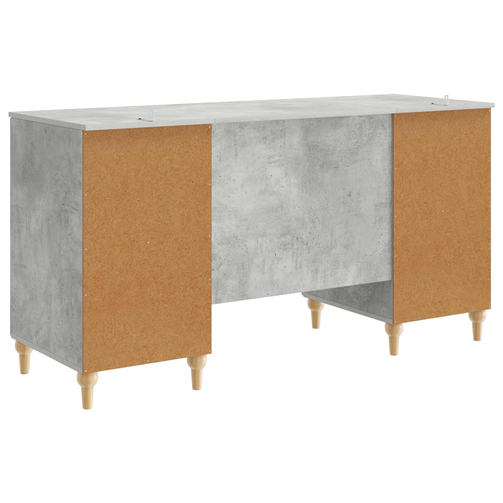 Bureau Gris béton 142,5 x 50 x 75 cm Bois d'ingénierie - XIOS