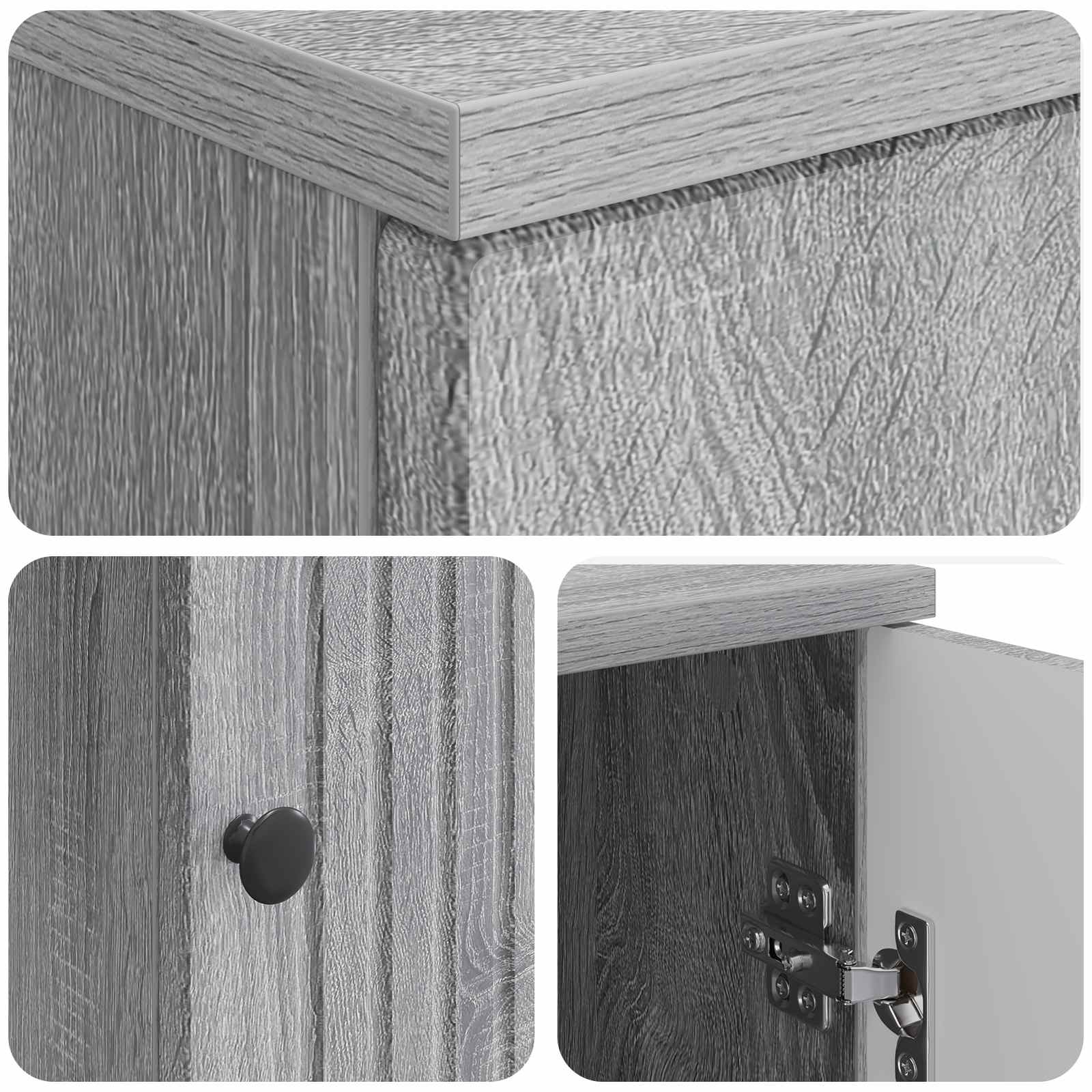 Bureau Sonoma gris 142,5 x 50 x 75 cm Bois d'ingénierie - XIOS