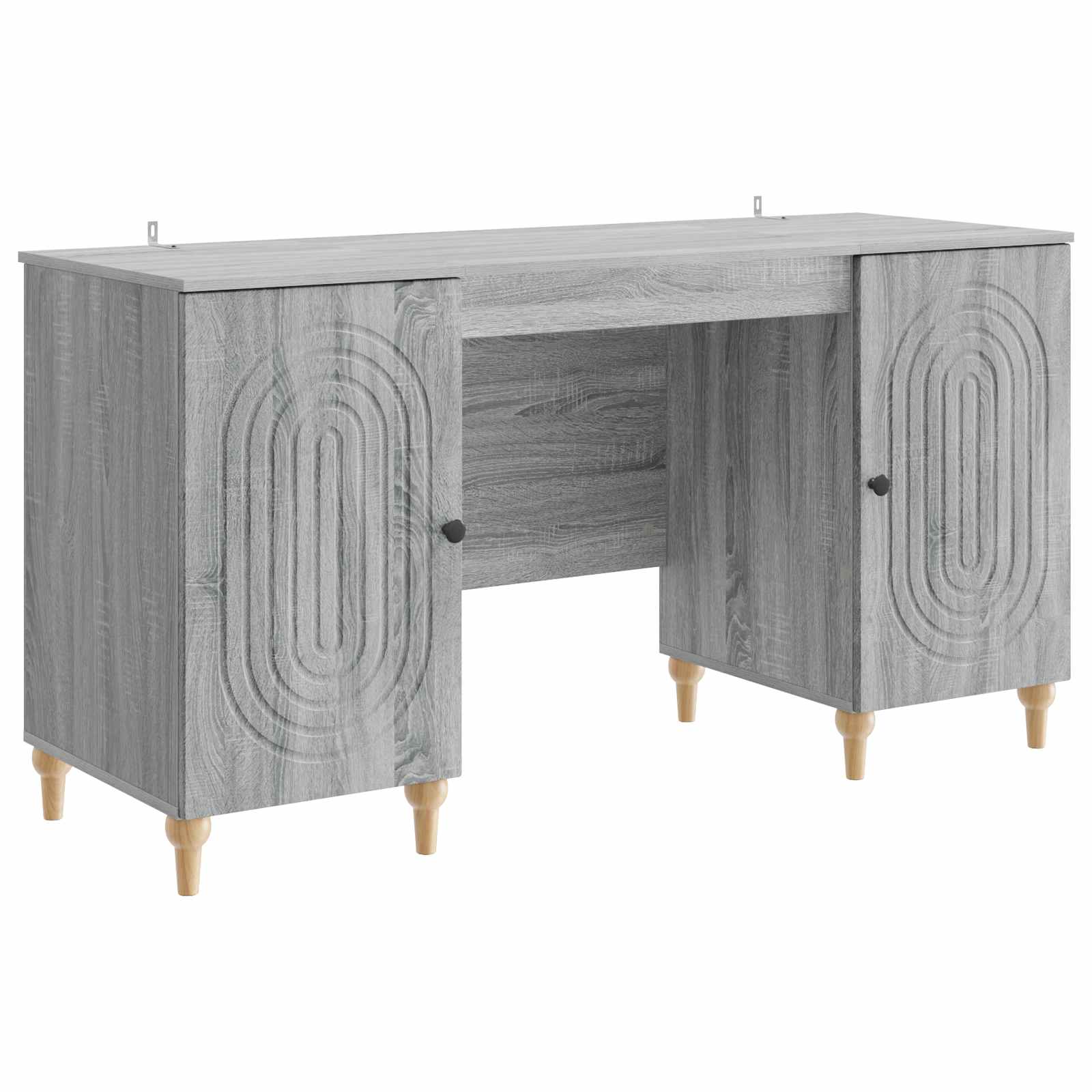 Bureau Sonoma gris 142,5 x 50 x 75 cm Bois d'ingénierie