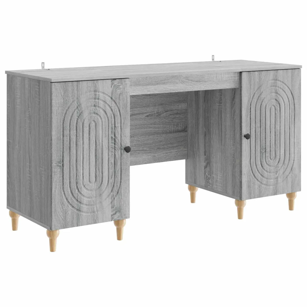Bureau Sonoma gris 142,5 x 50 x 75 cm Bois d’ingénierie - XIOS
