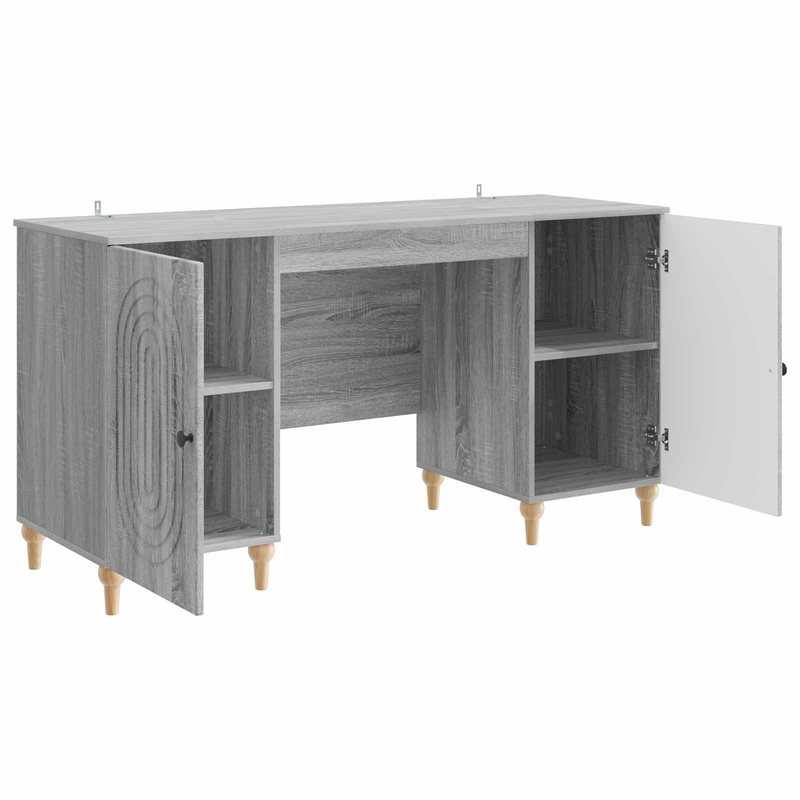 Bureau Sonoma gris 142,5 x 50 x 75 cm Bois d'ingénierie - XIOS