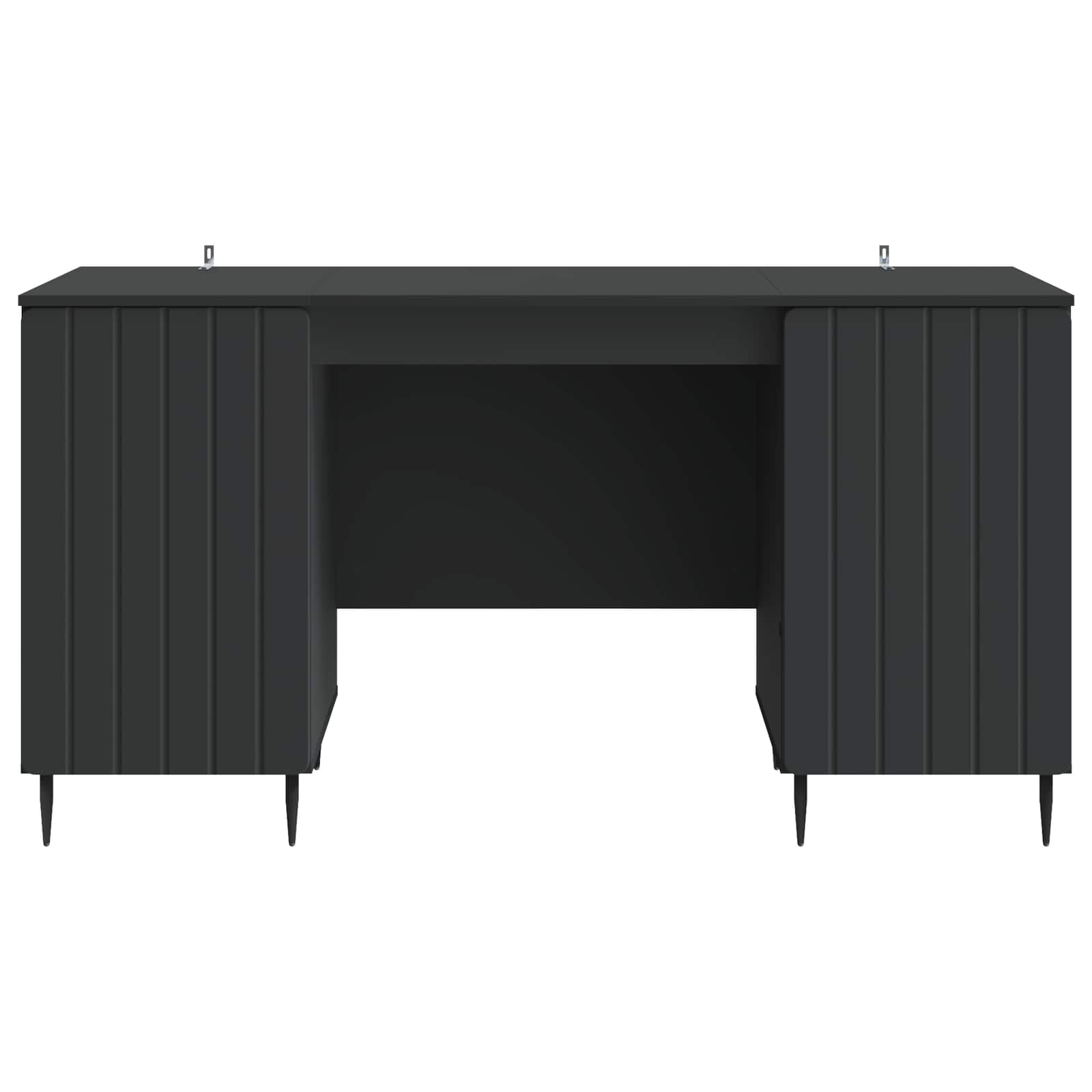 Bureau avec étagère Noir 142,5 x 50 x 75 cm Bois d'ingénierie - XIOS