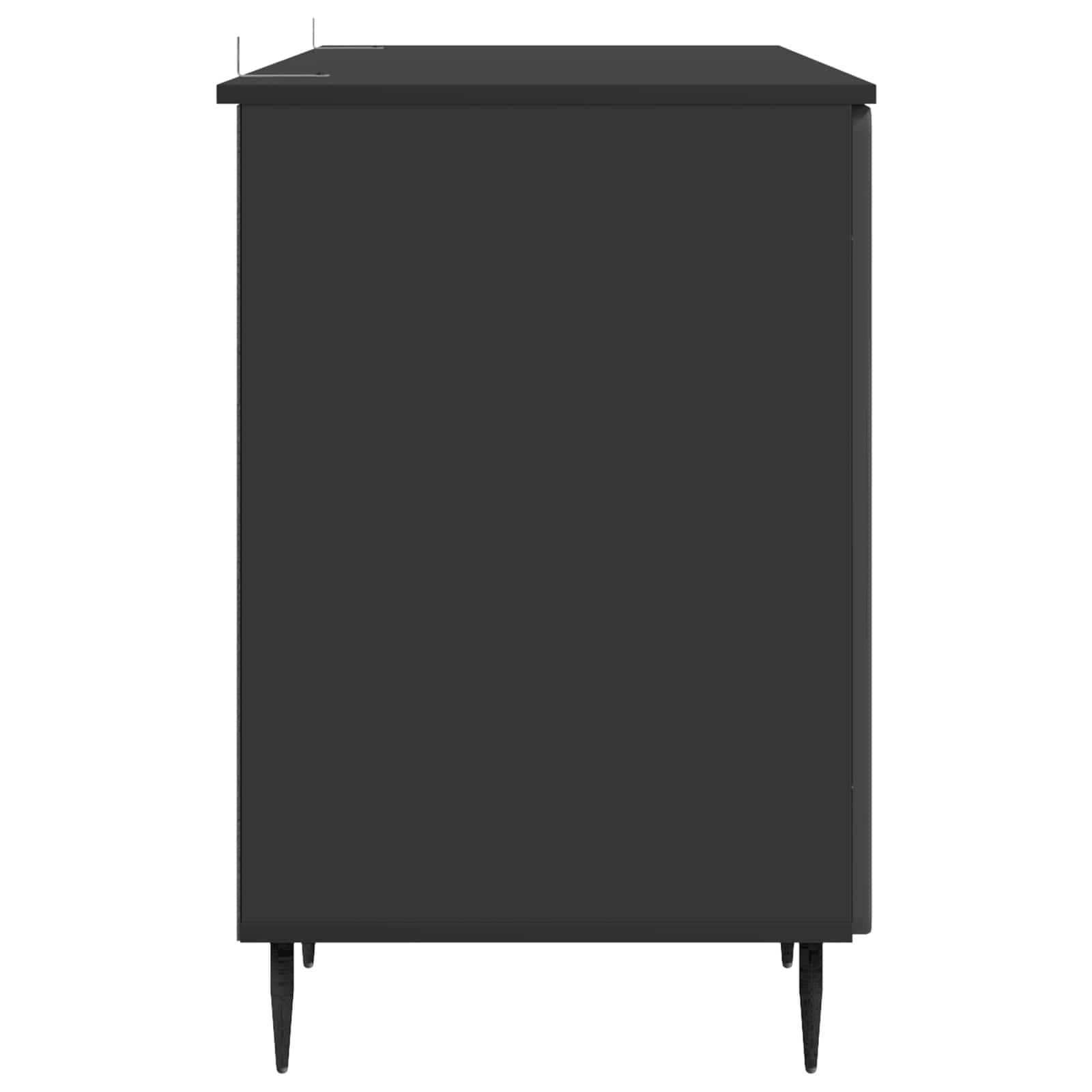 Bureau avec étagère Noir 142,5 x 50 x 75 cm Bois d'ingénierie - XIOS