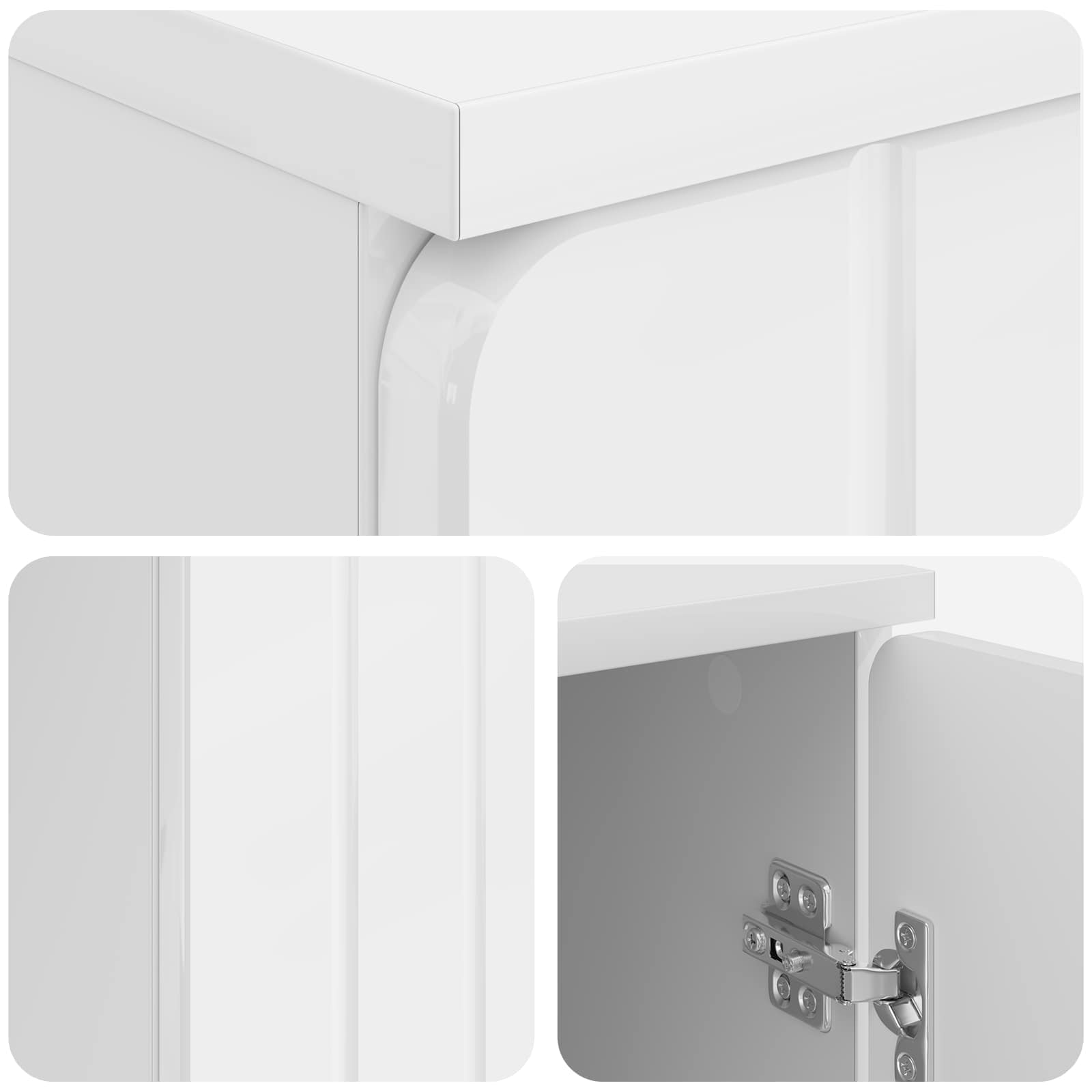 Bureau Blanc brillant 142,5 x 50 x 75 cm Bois d'ingénierie - XIOS