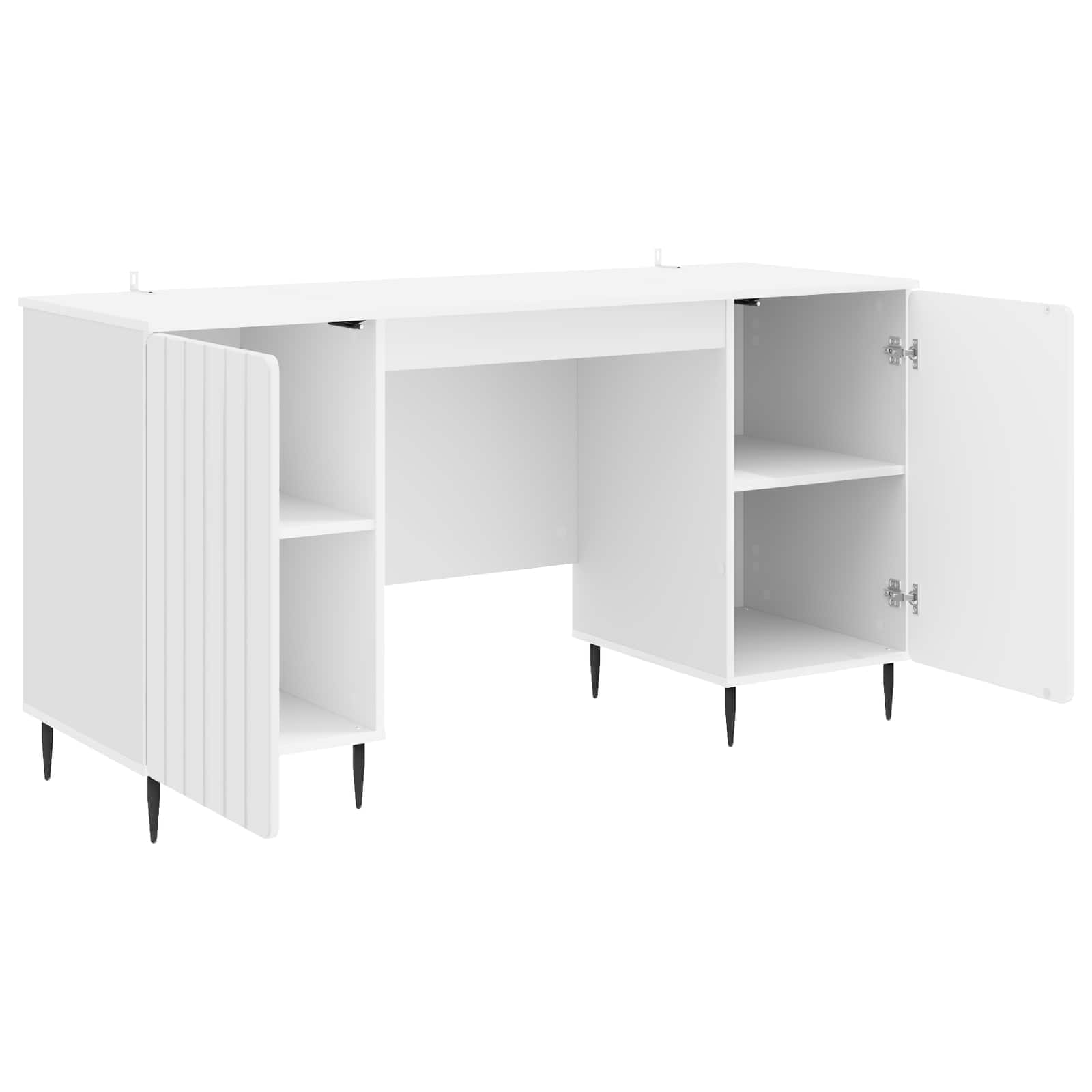 Bureau Blanc brillant 142,5 x 50 x 75 cm Bois d'ingénierie - XIOS
