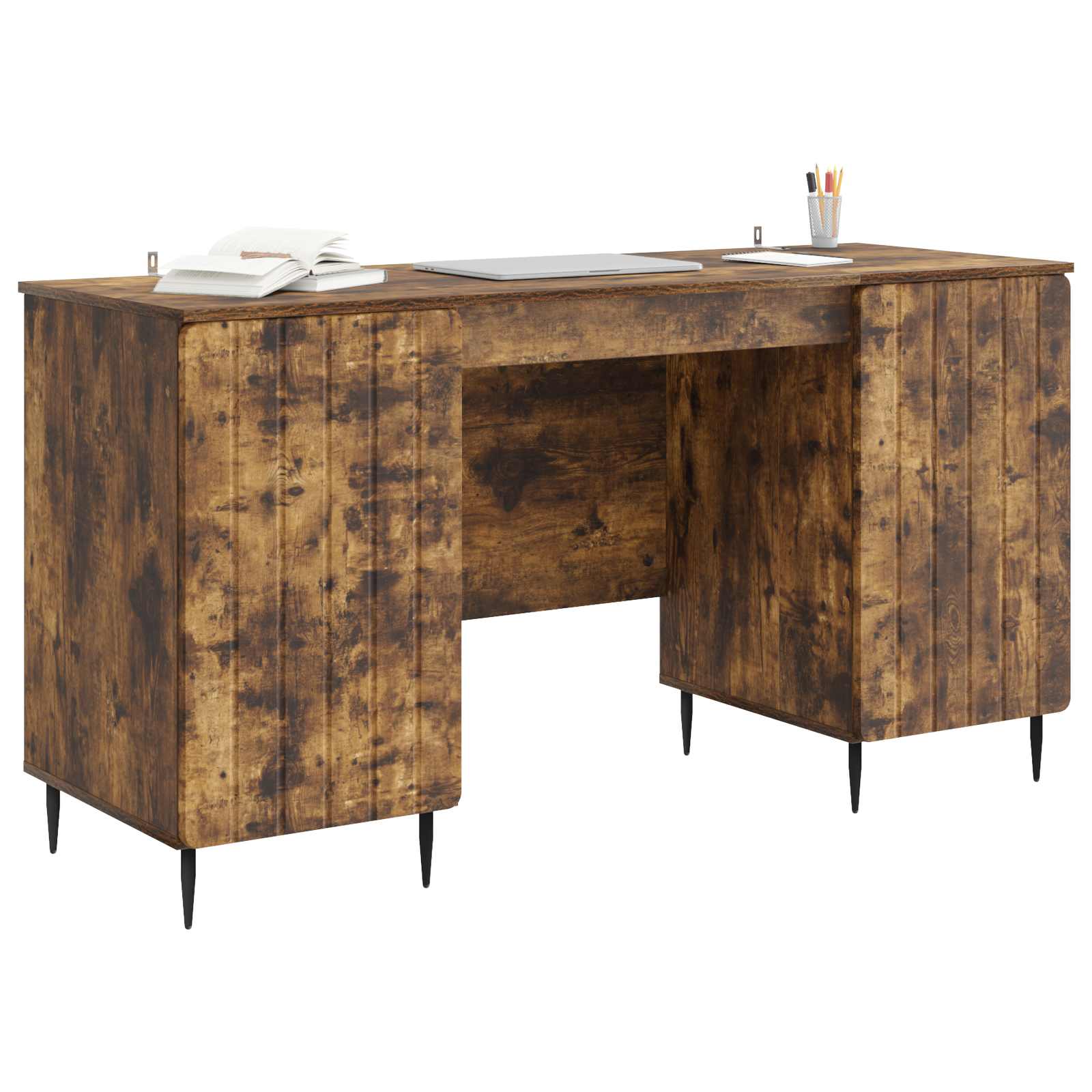 Bureau Chêne fumé 142,5 x 50 x 75 cm Bois d'ingénierie - XIOS