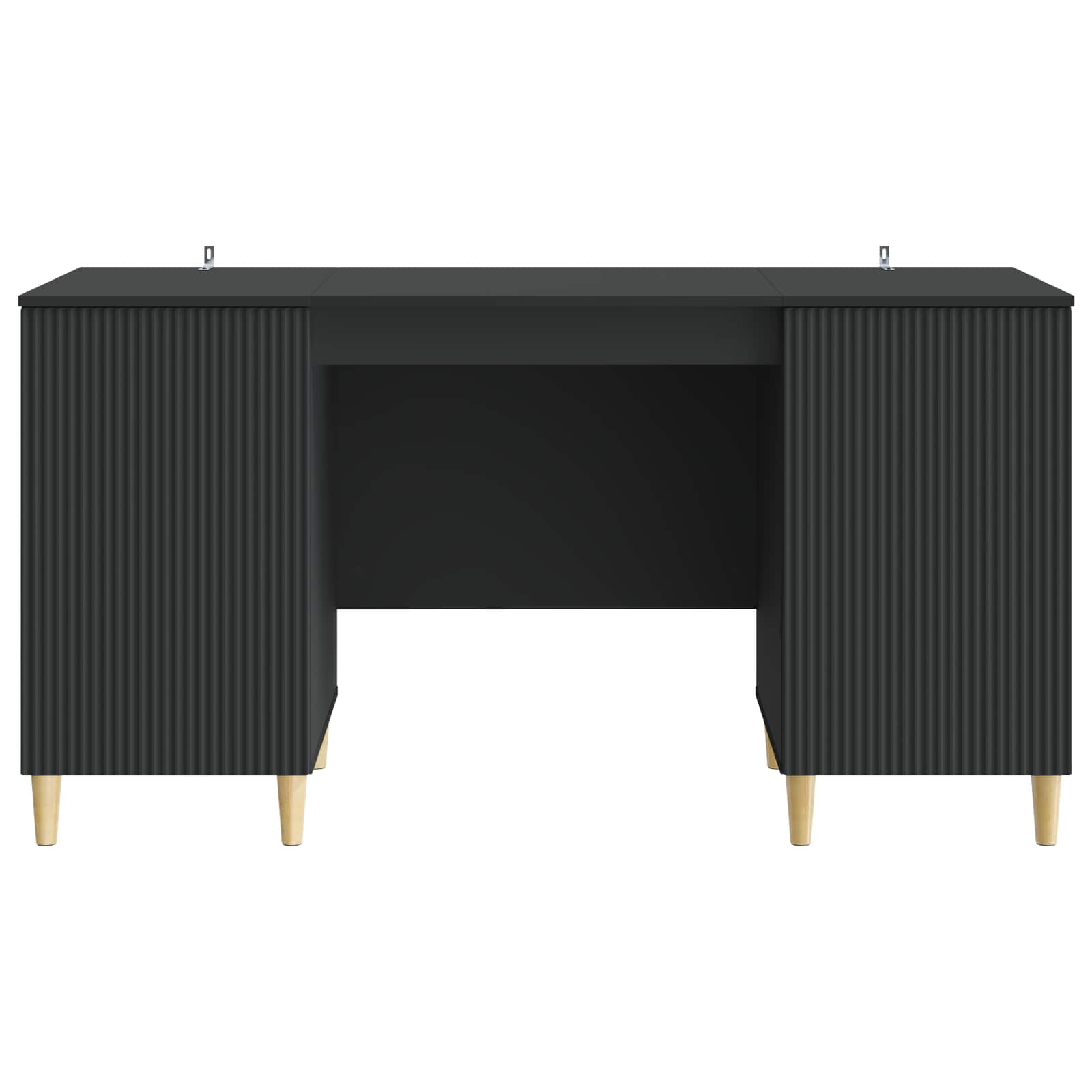 Bureau avec étagère Noir 142,5 x 50 x 75 cm Bois d'ingénierie - XIOS