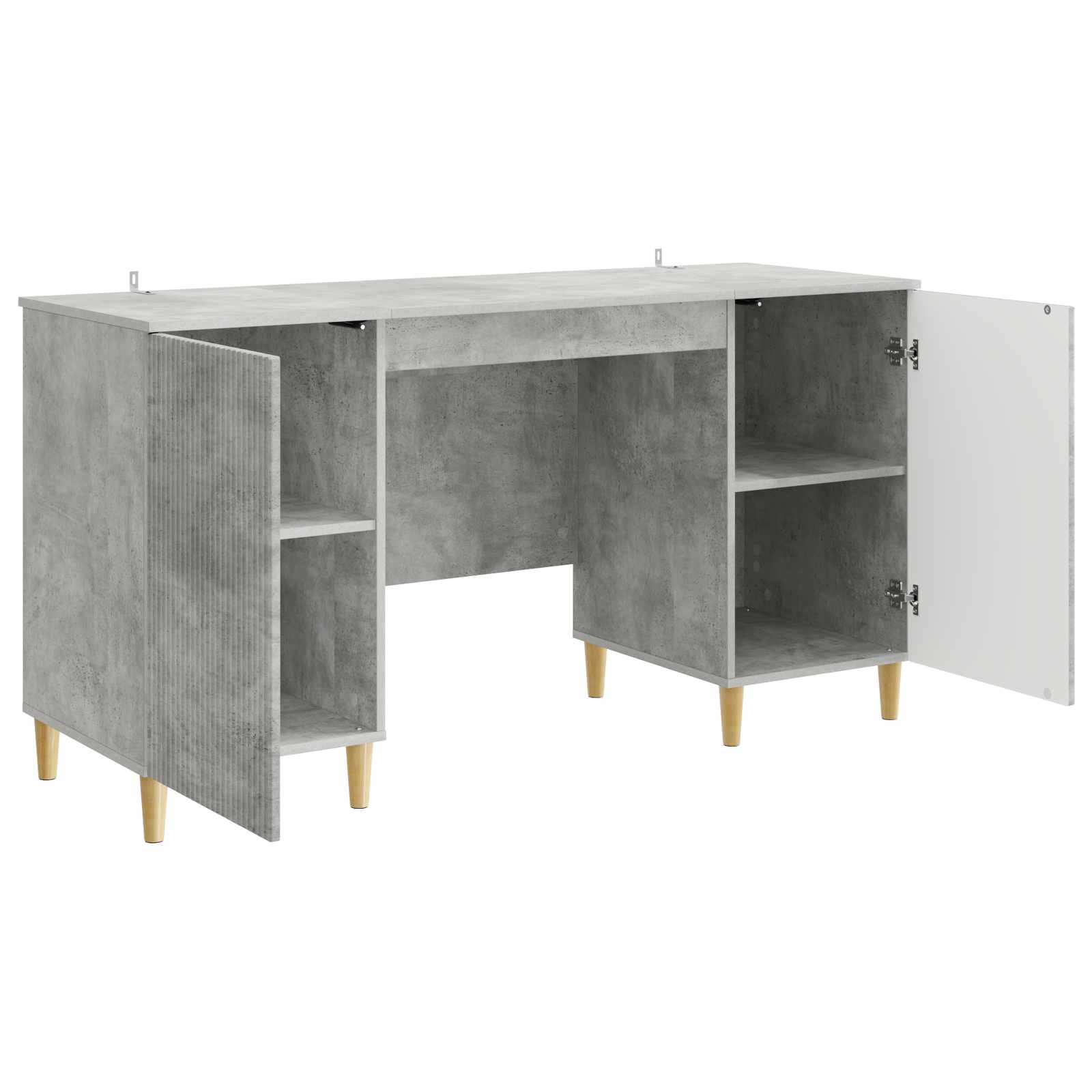 Bureau Gris béton 142,5 x 50 x 75 cm Bois d'ingénierie - XIOS