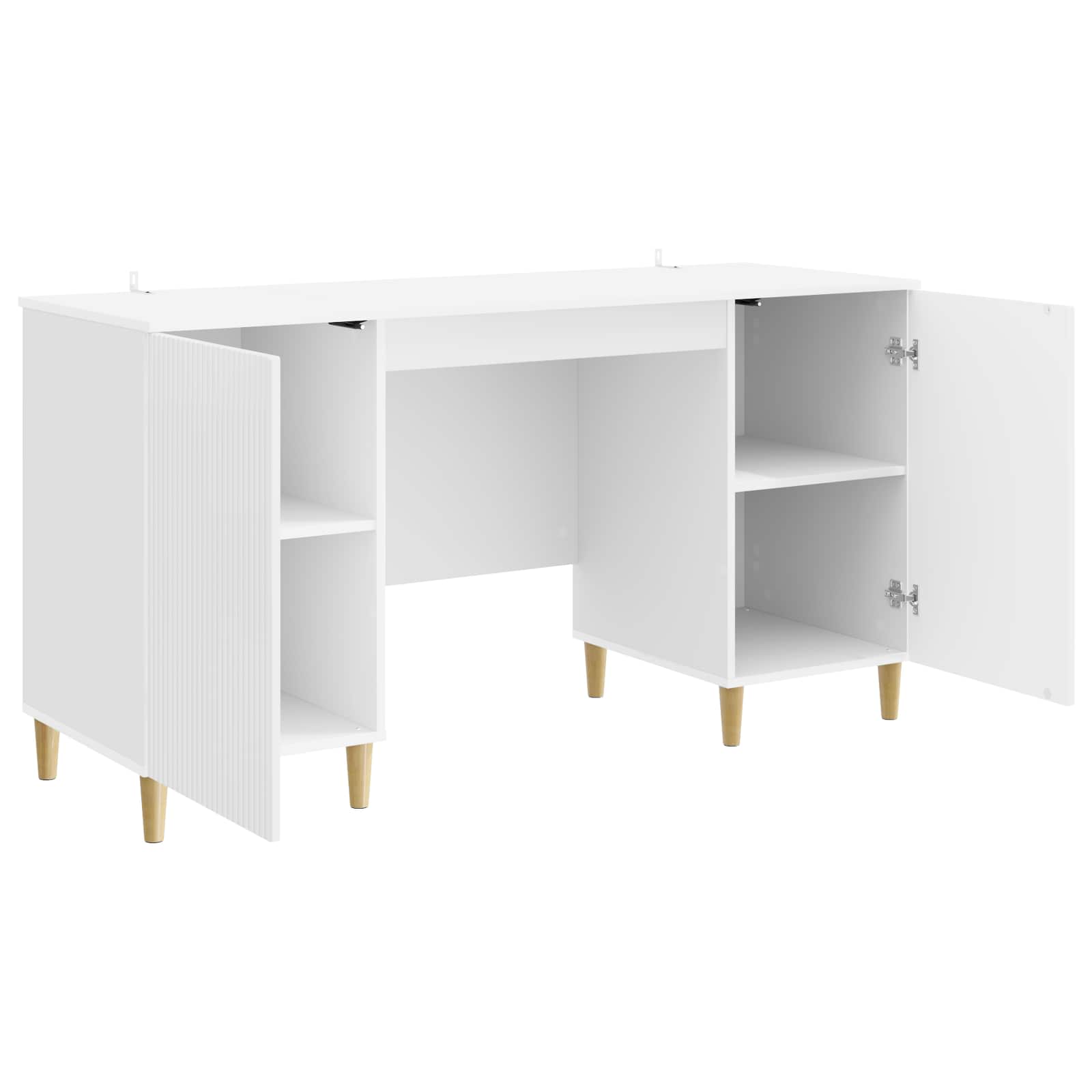 Bureau Blanc brillant 142,5 x 50 x 75 cm Bois d'ingénierie - XIOS