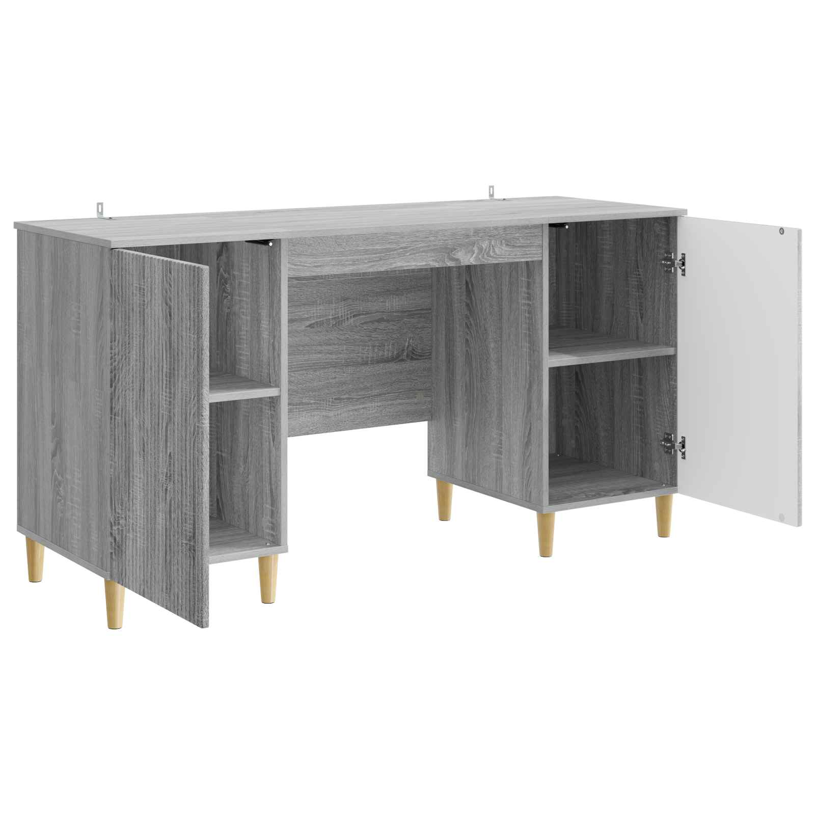 Bureau Sonoma gris 142,5 x 50 x 75 cm Bois d'ingénierie - XIOS