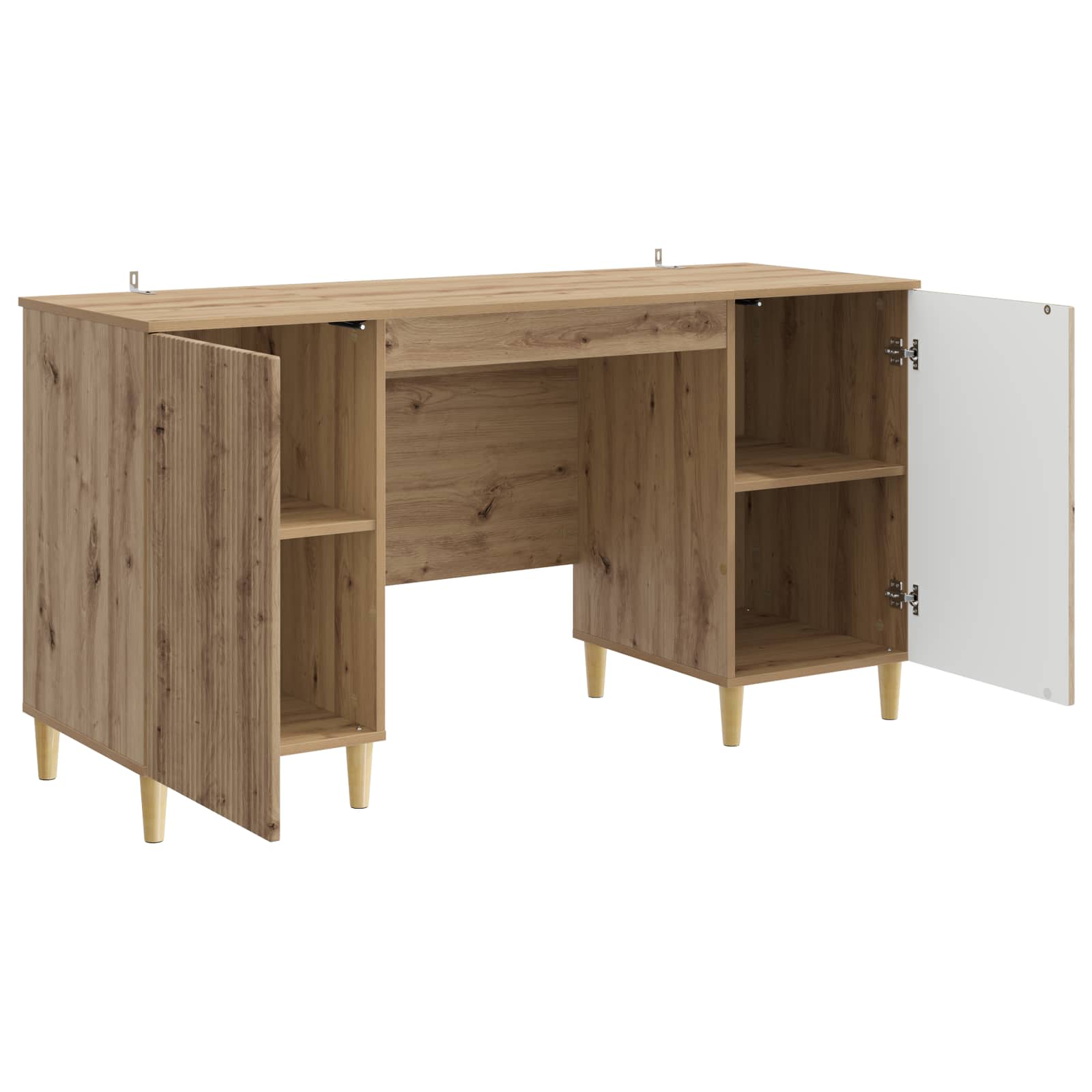 Bureau Chêne artisanal Bois d'ingénierie 142,5 x 50 x 75 cm - XIOS