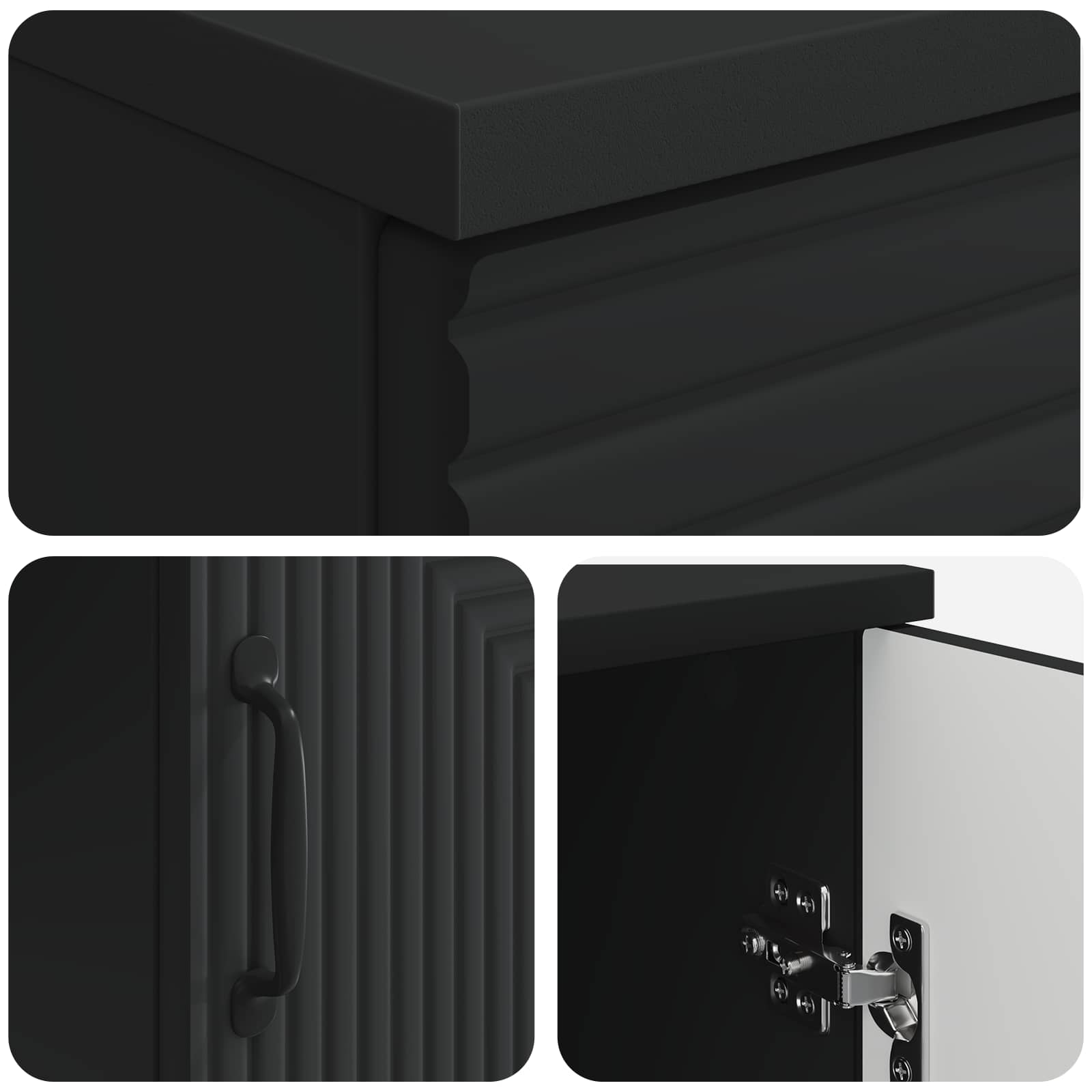 Bureau Noir 142,5 x 50 x 75 cm Bois d'ingénierie