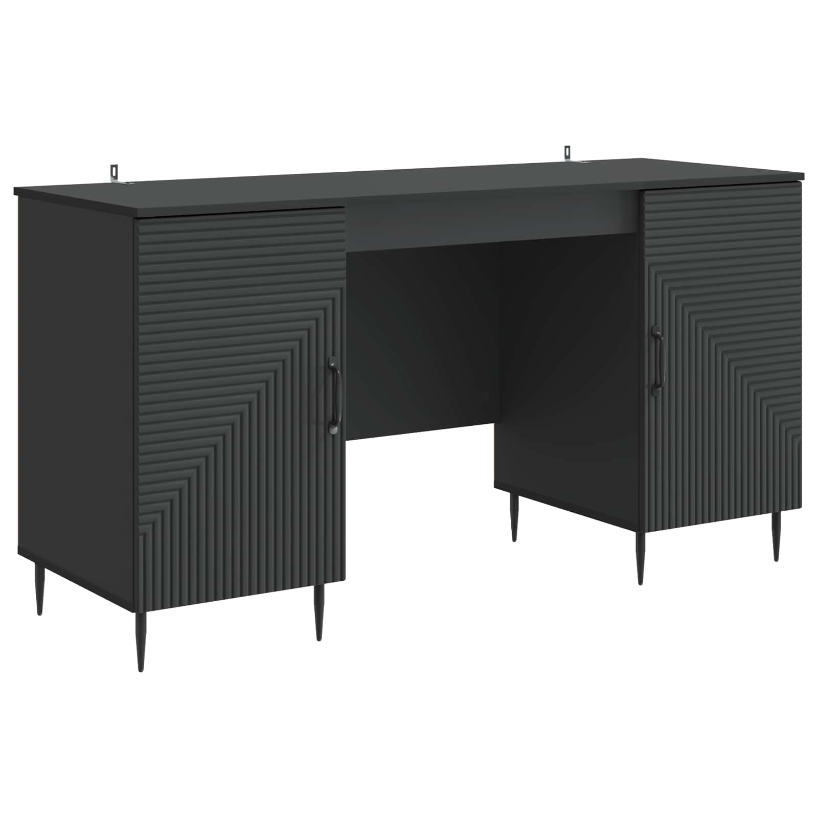 Bureau Noir 142,5 x 50 x 75 cm Bois d'ingénierie