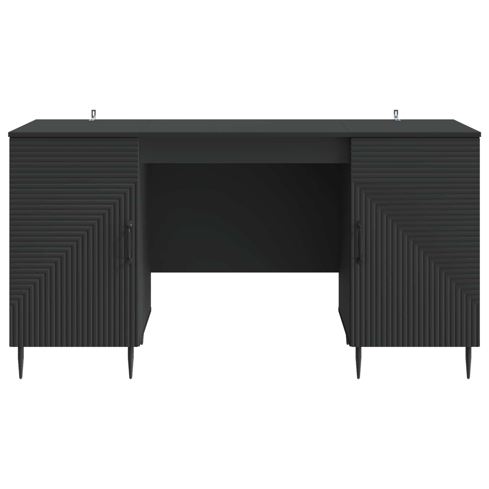 Bureau Noir 142,5 x 50 x 75 cm Bois d'ingénierie
