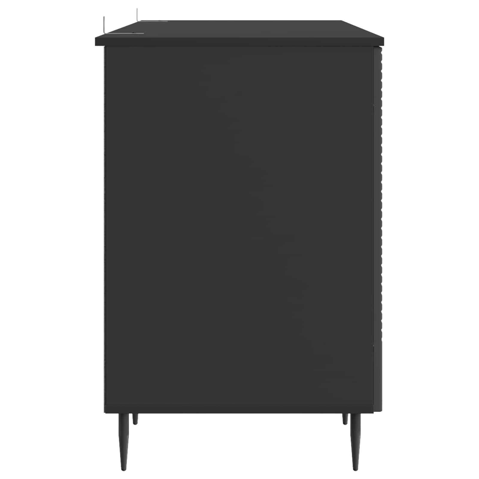Bureau Noir 142,5 x 50 x 75 cm Bois d'ingénierie