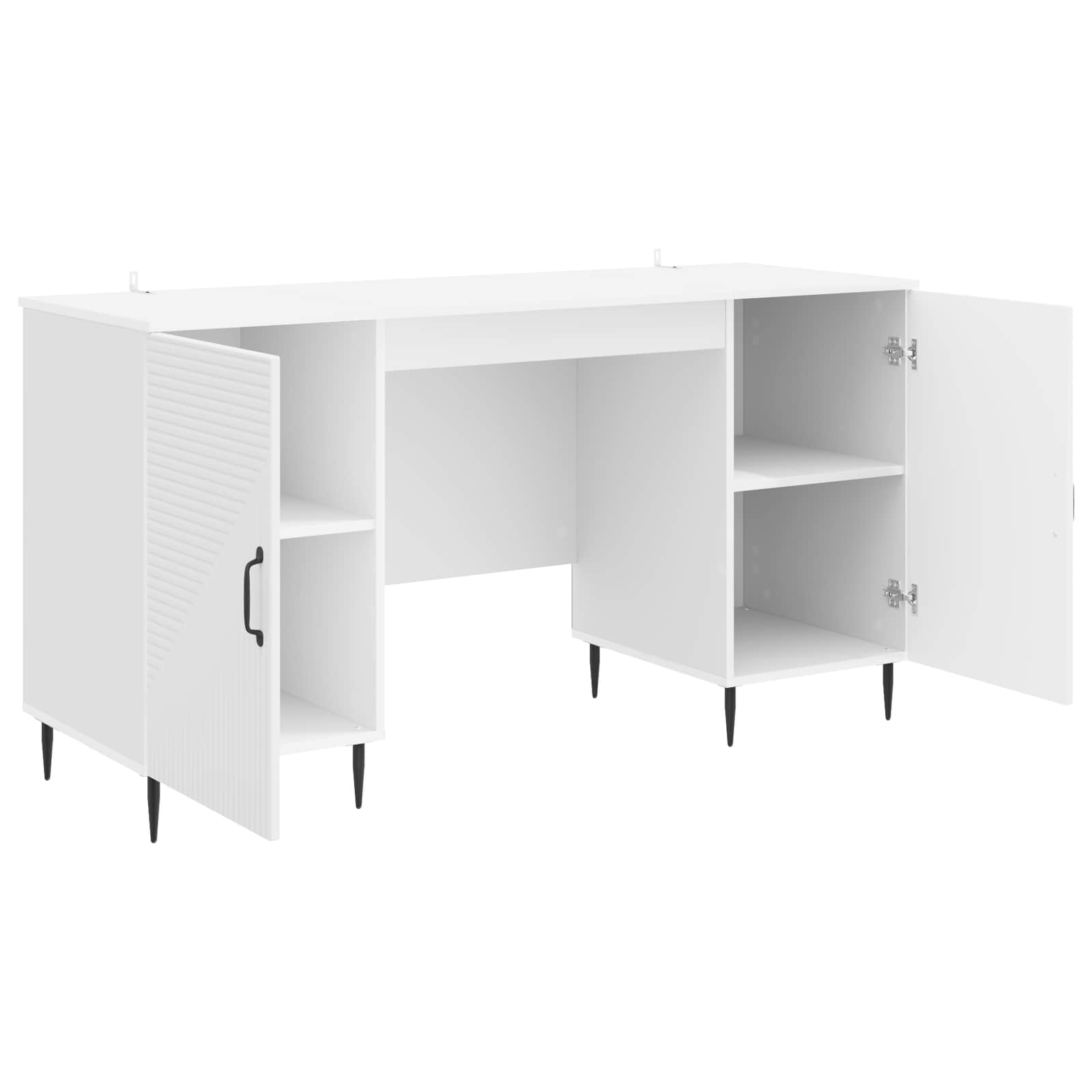 Bureau Blanc brillant 142,5 x 50 x 75 cm Bois d'ingénierie - XIOS