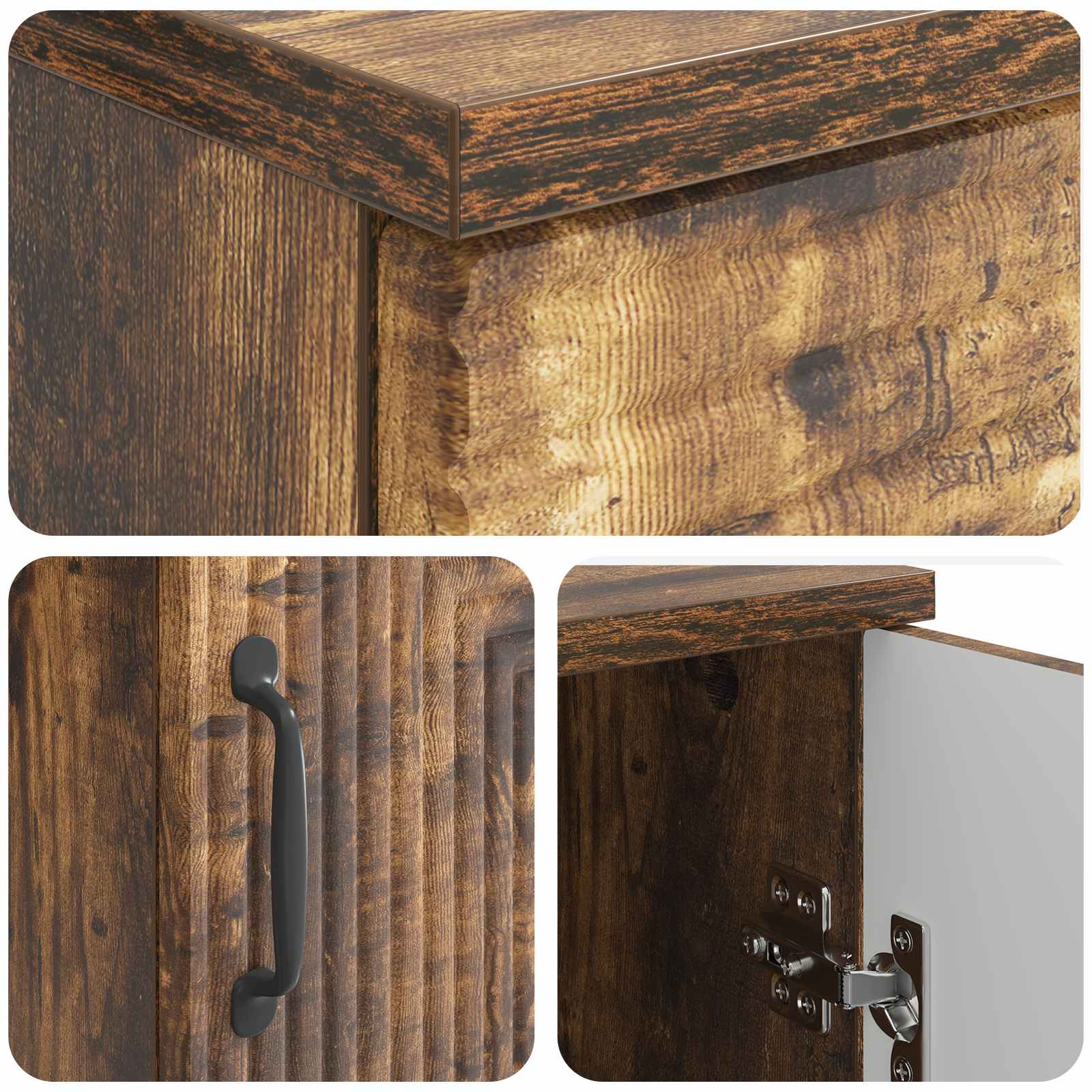 Bureau Chêne fumé 142,5 x 50 x 75 cm Bois d'ingénierie - XIOS