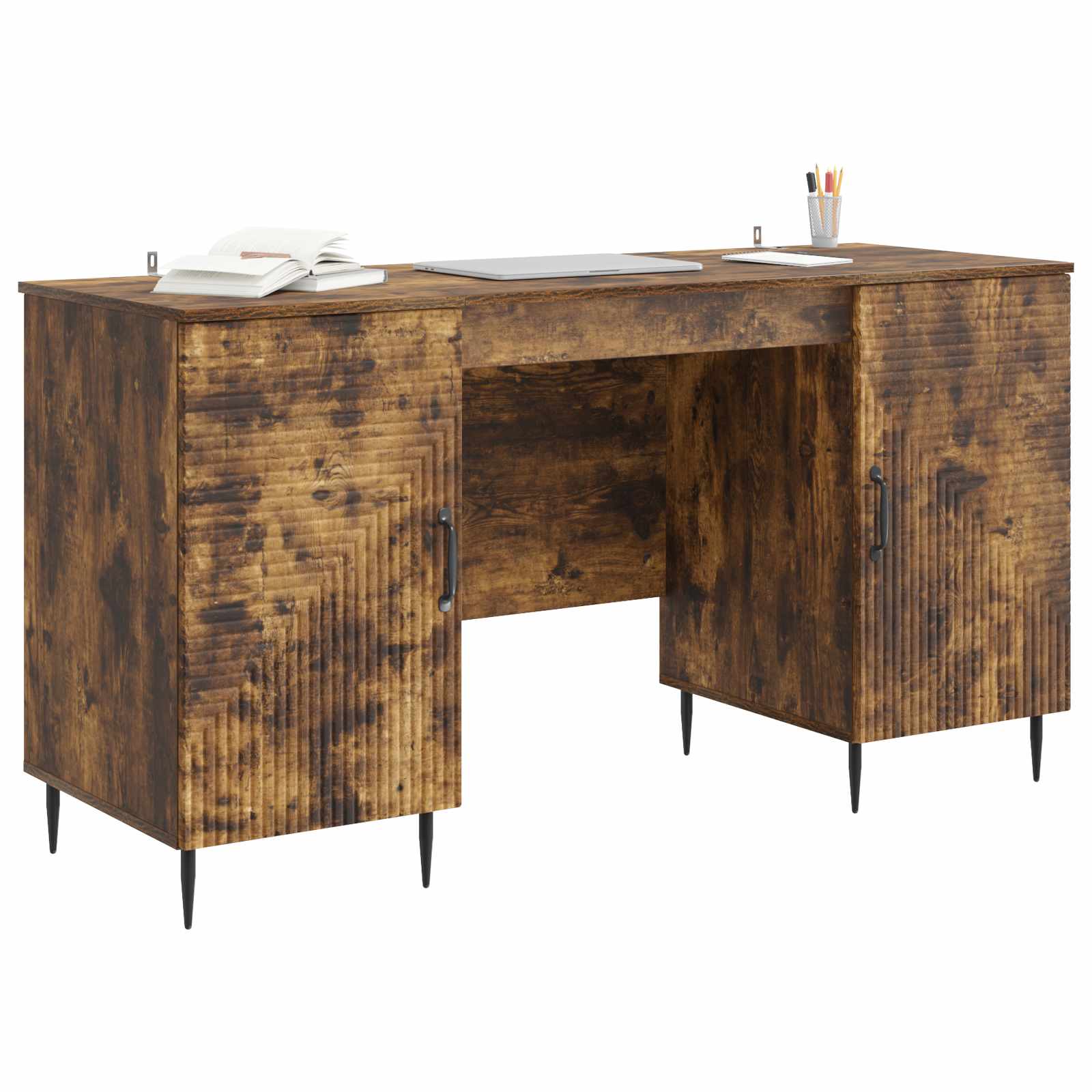 Bureau Chêne fumé 142,5 x 50 x 75 cm Bois d'ingénierie - XIOS
