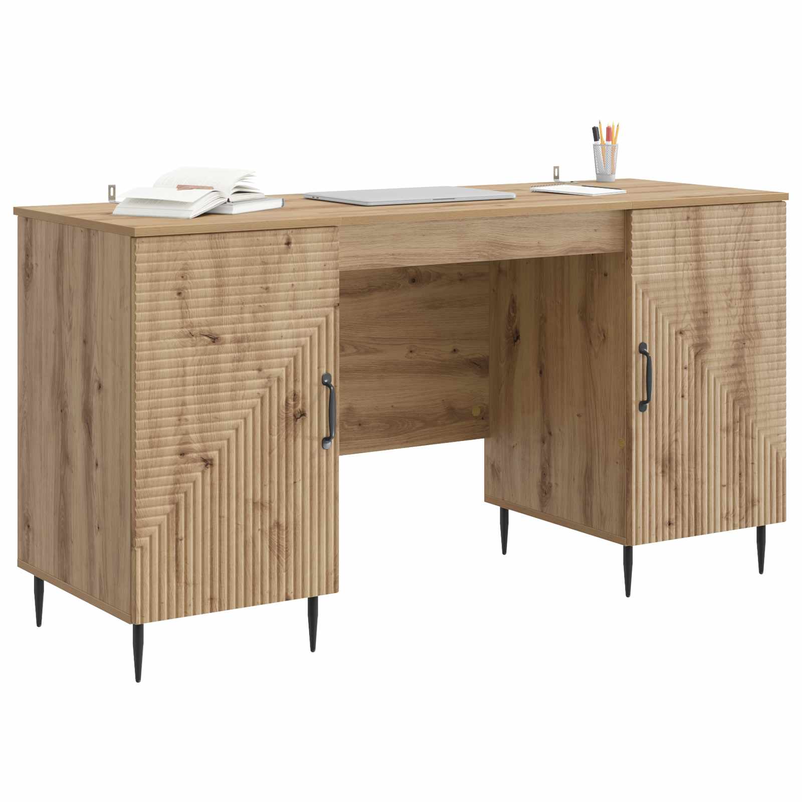 Bureau Chêne artisanal 142,5 x 50 x 75 cm Bois d'ingénierie - XIOS