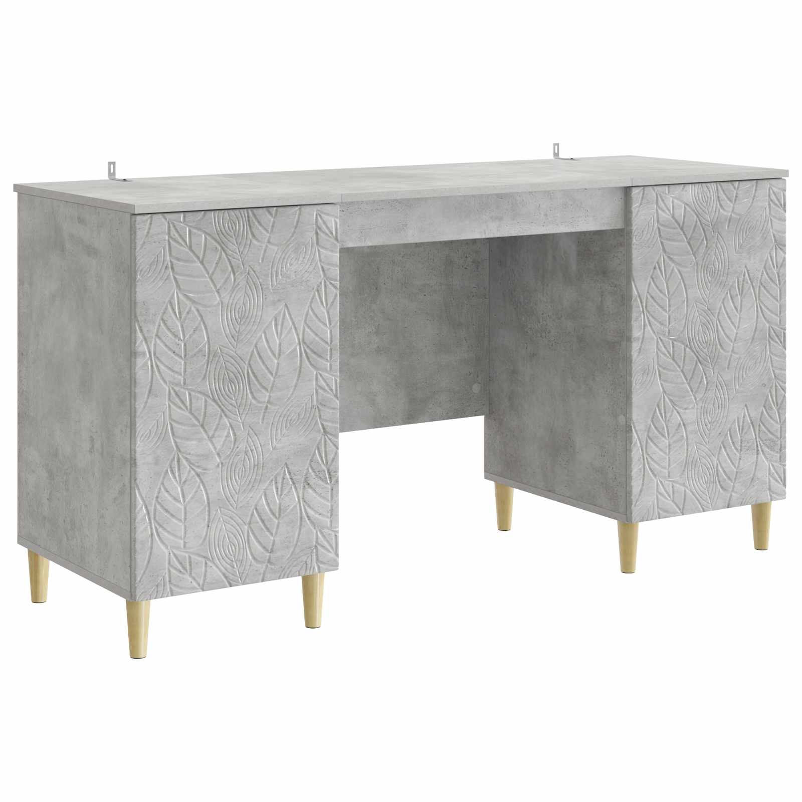 Bureau Gris béton Bois d'ingénierie 142,5 x 50 x 75 cm - XIOS