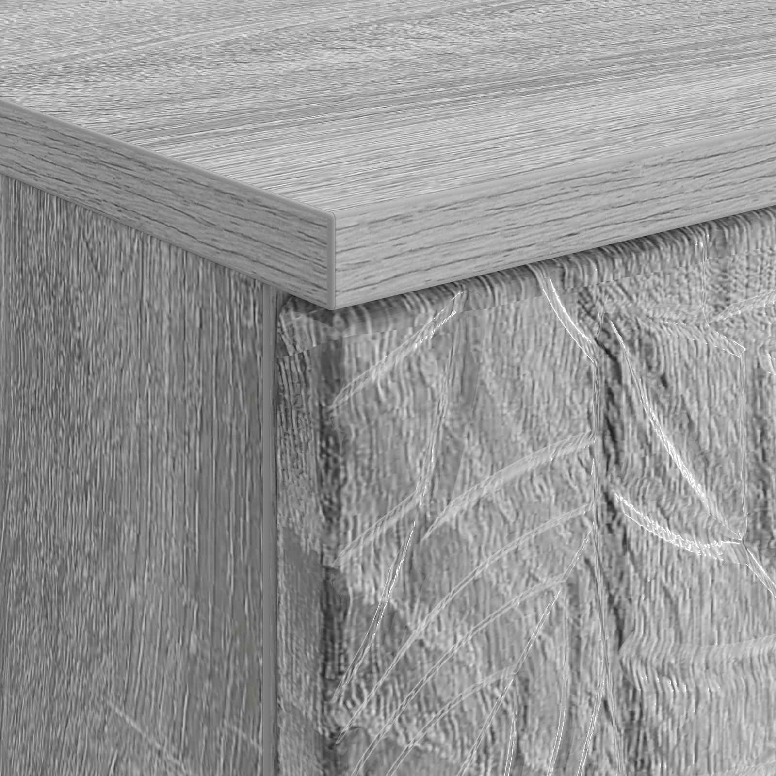 Bureau Sonoma gris 142,5 x 50 x 75 cm Bois d'ingénierie - XIOS