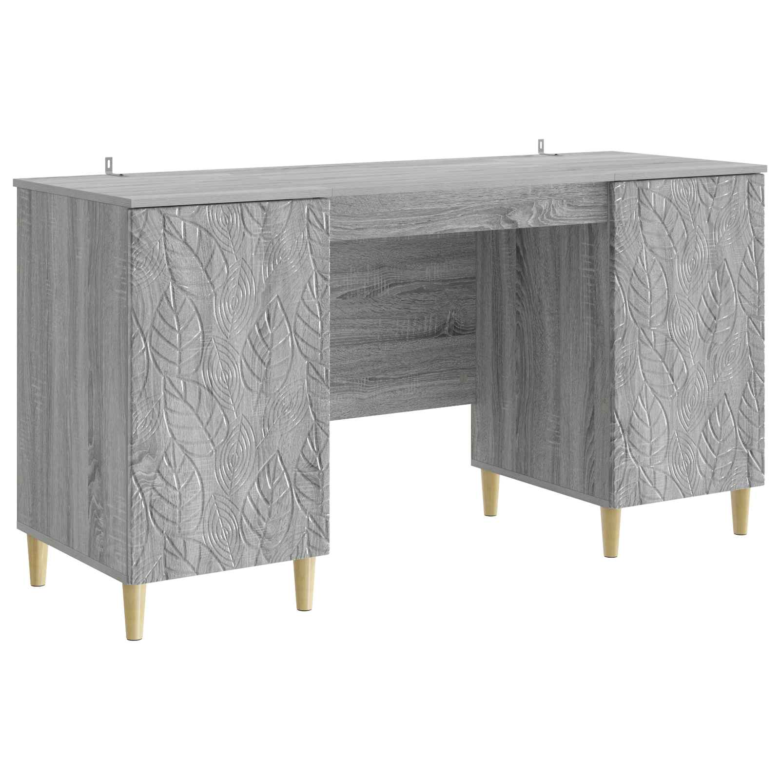 Bureau Sonoma gris 142,5 x 50 x 75 cm Bois d'ingénierie - XIOS