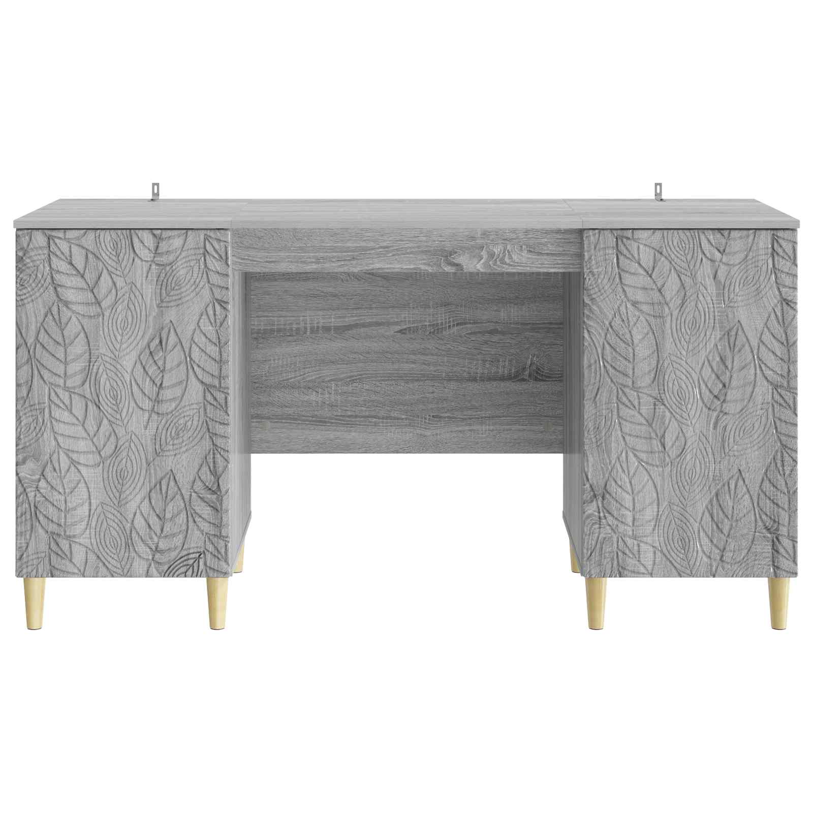 Bureau Sonoma gris 142,5 x 50 x 75 cm Bois d'ingénierie - XIOS