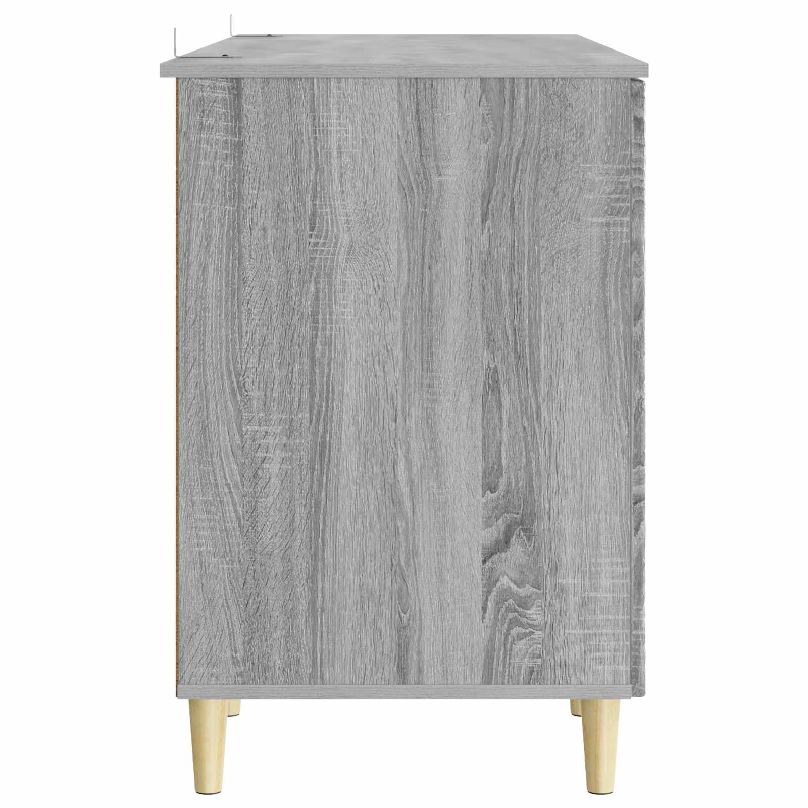 Bureau Sonoma gris 142,5 x 50 x 75 cm Bois d'ingénierie - XIOS