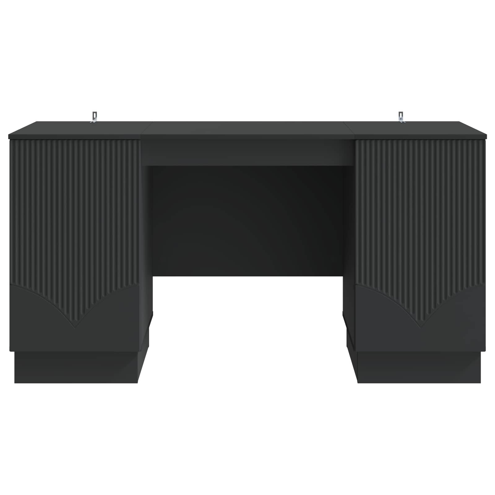 Bureau avec étagère Noir 142,5 x 50 x 75 cm Bois d'ingénierie - XIOS