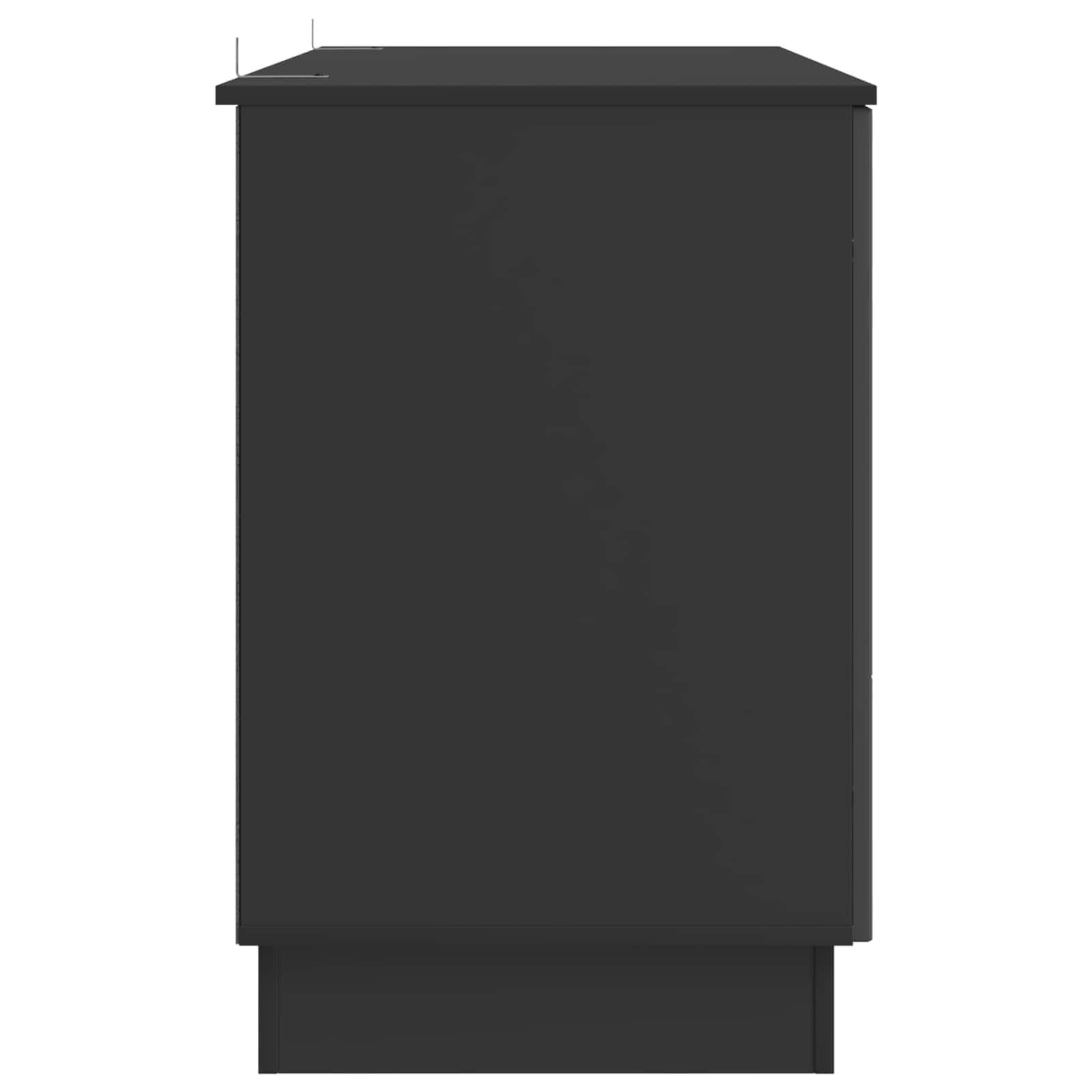 Bureau avec étagère Noir 142,5 x 50 x 75 cm Bois d'ingénierie - XIOS