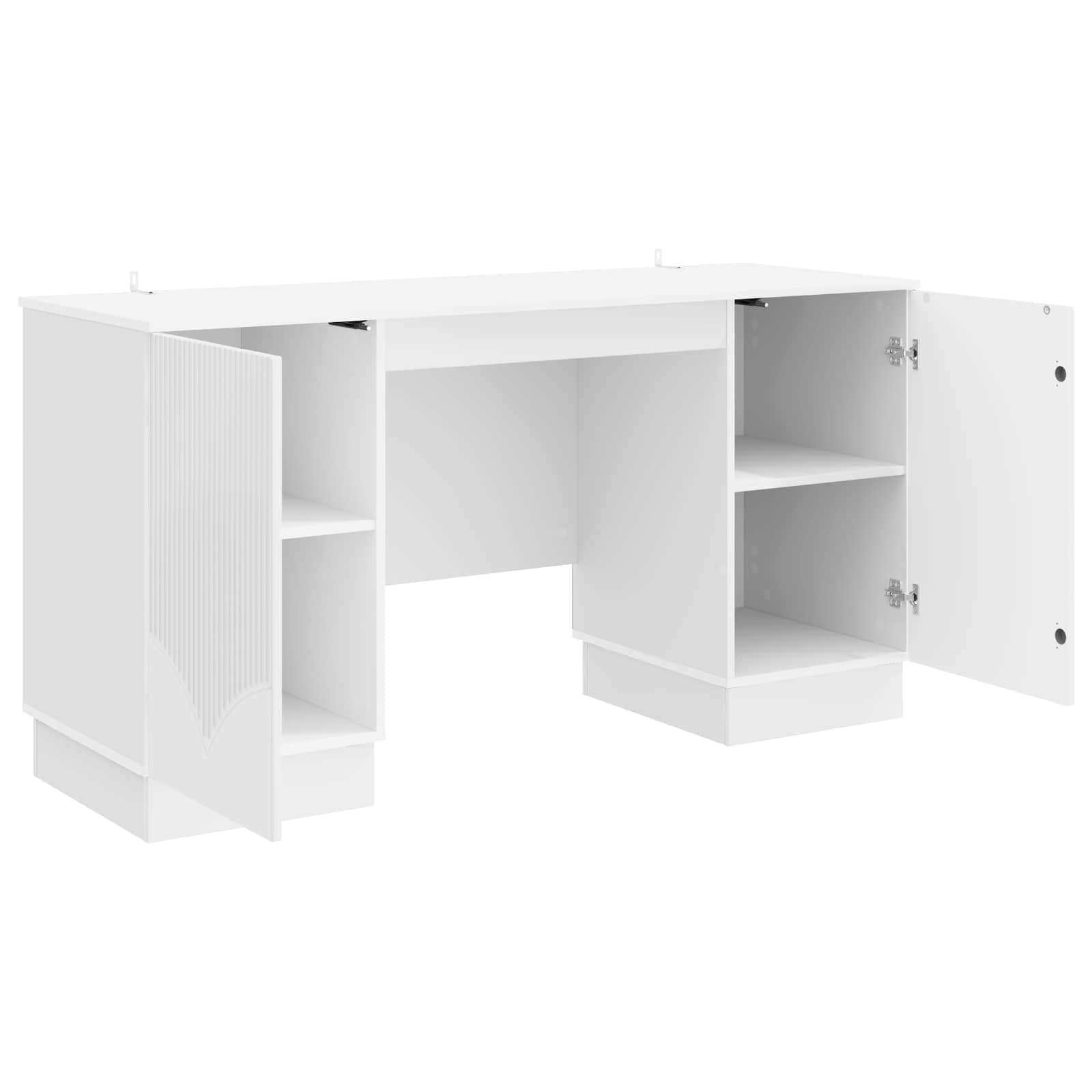 Bureau Blanc brillant 142,5 x 50 x 75 cm Bois d'ingénierie - XIOS