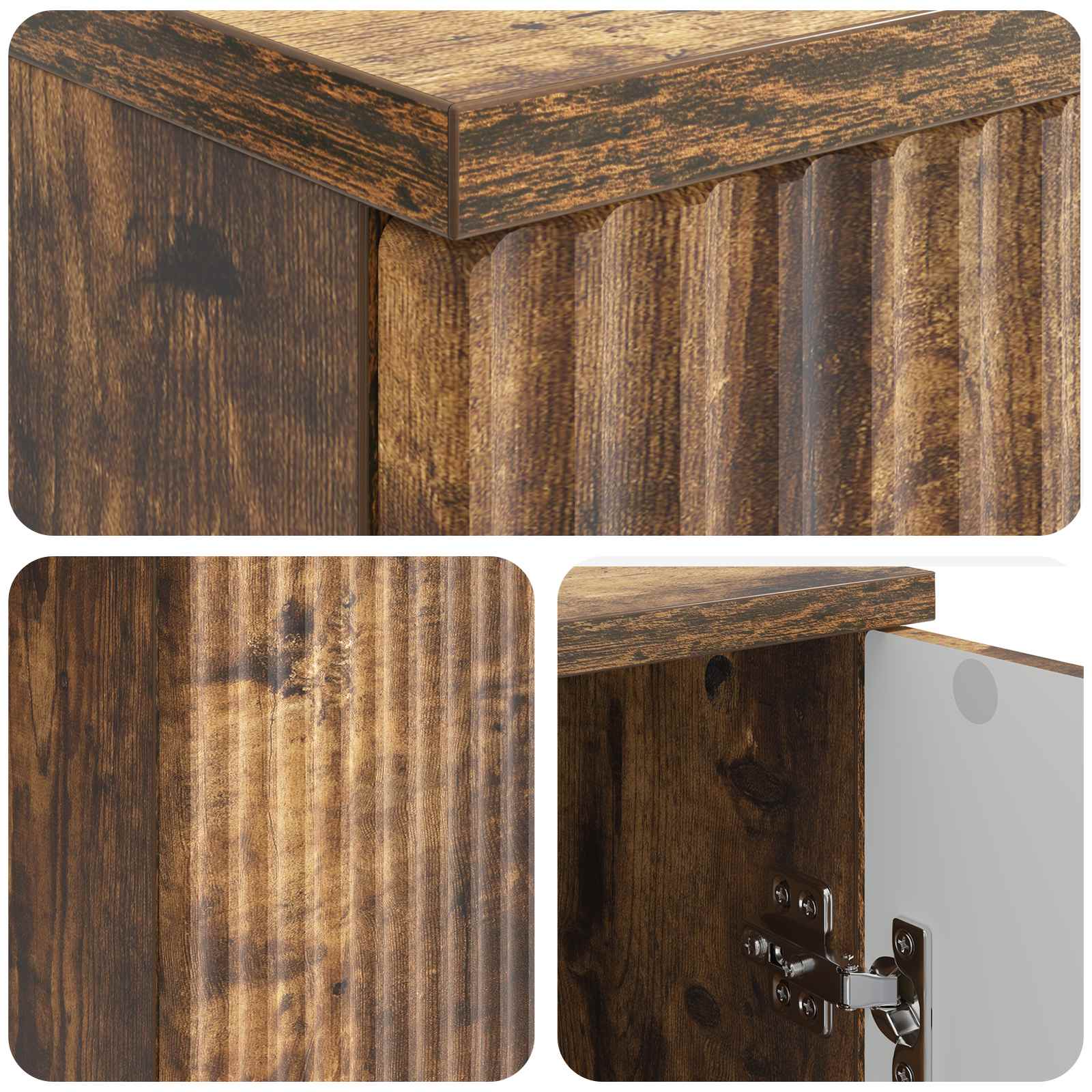 Bureau Chêne fumé 142,5 x 50 x 75 cm Bois d'ingénierie - XIOS