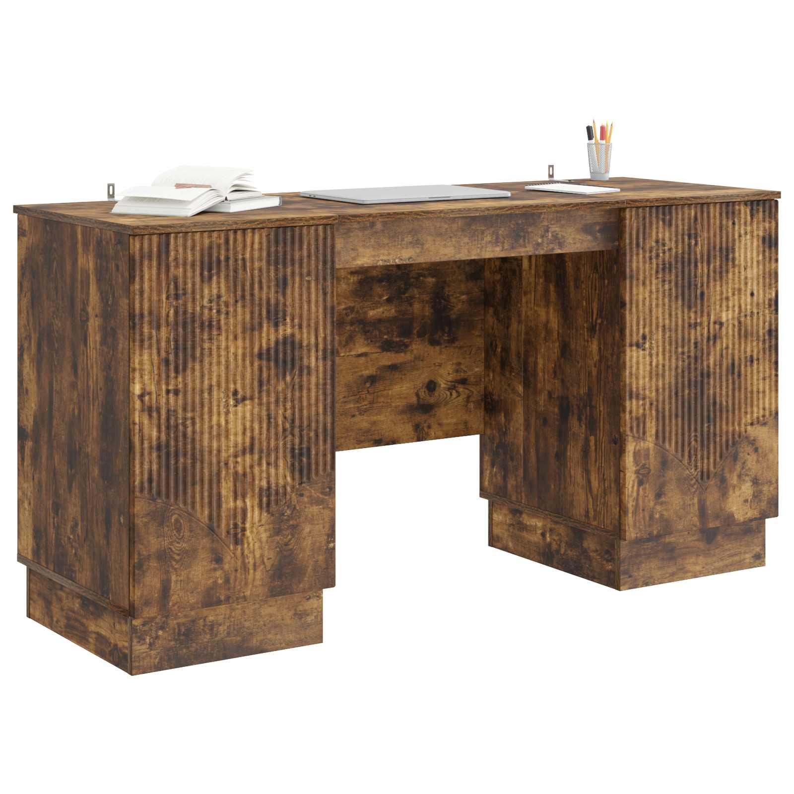 Bureau Chêne fumé 142,5 x 50 x 75 cm Bois d'ingénierie - XIOS