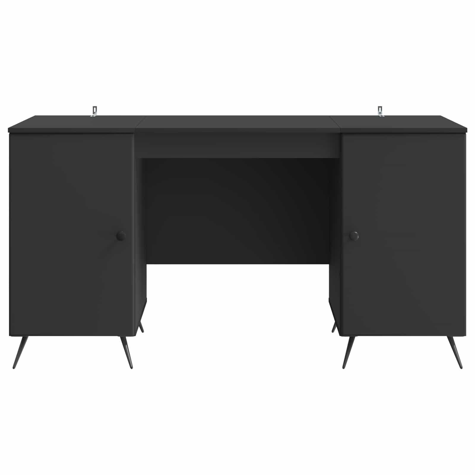 Bureau avec étagère Noir 142,5 x 50 x 75 cm Bois d'ingénierie - XIOS
